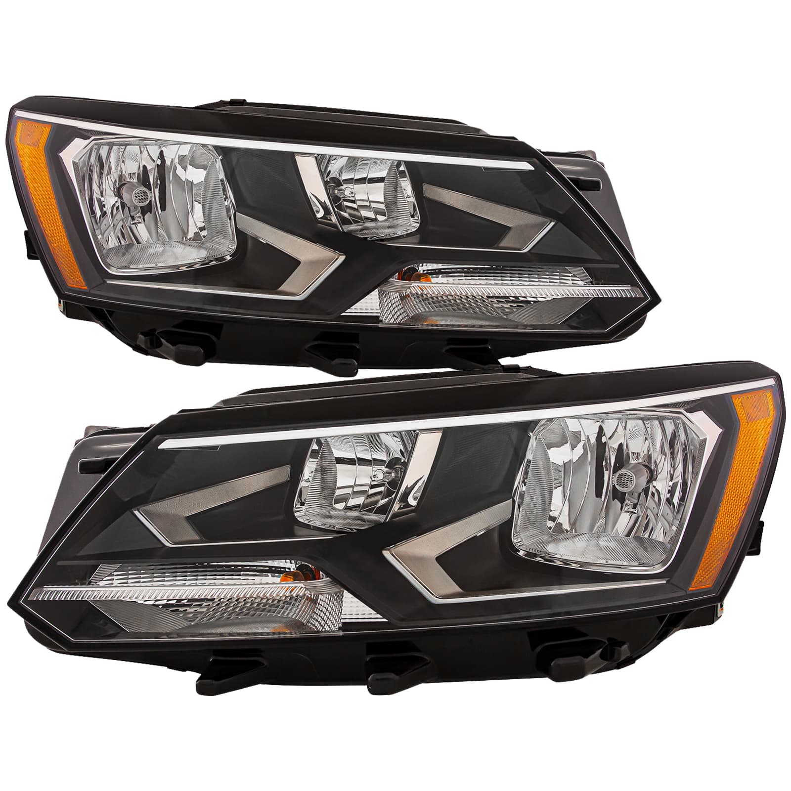 2016-2019 Volkswagen Passat Headlights Set Fits 16-19 Volkswagen Passat CAPA Certified Halogen Pair