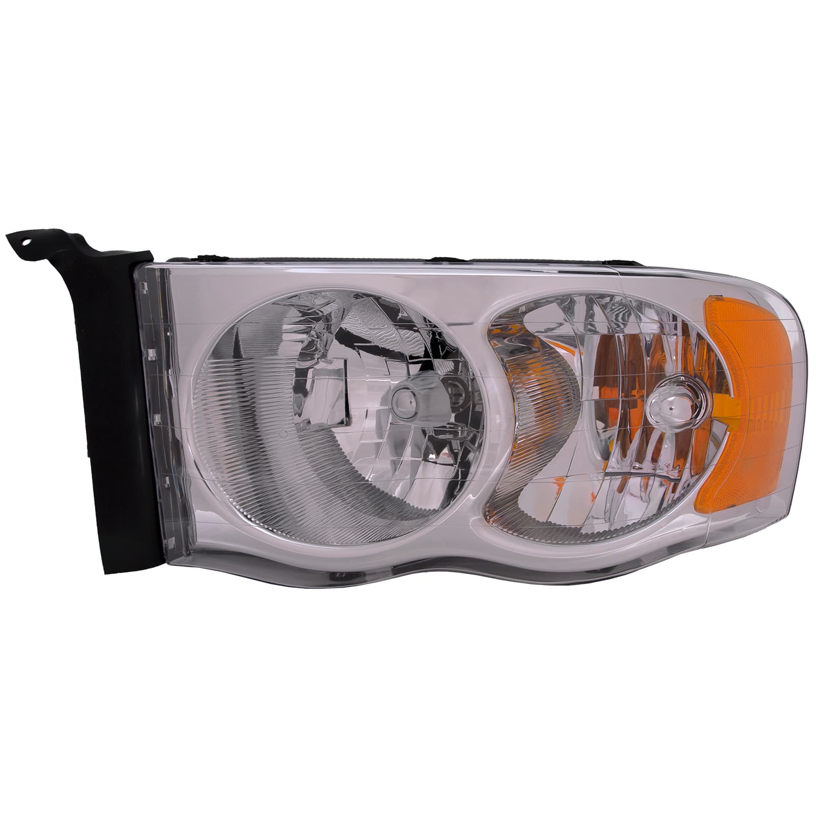 2002-2005 Dodge Ram Headlight, Left — Assembly, includes park/signal/marker lamps, late design (CAPA)