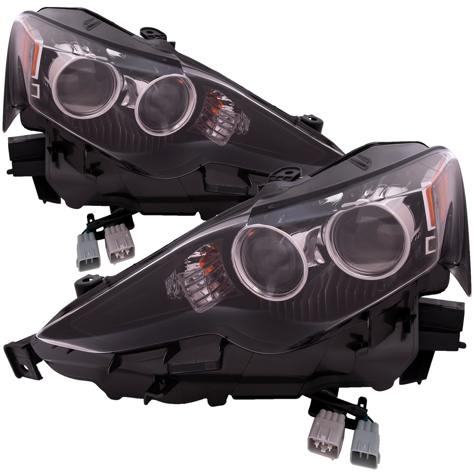 2014-2015 Lexus IS PERDE LED Headlights Pair Fits Lexus 2014-2015 IS250 and IS350 2016 IS200t IS300 IS350 Black Housing W/Perf Lens Right Passenger Left Driver