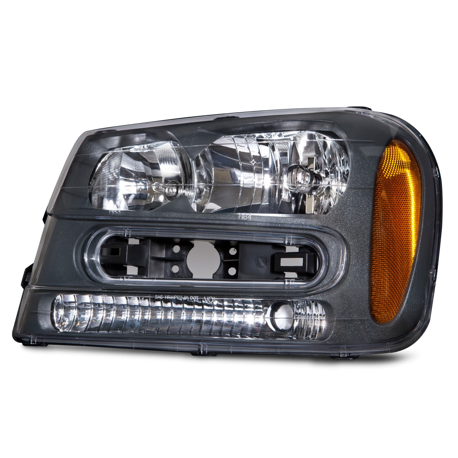 2002-2009 Chevrolet Trailblazer Headlight Halogen Left Driver Side Assembly Fits 2002-2009 Chevrolet Trailblazer LT/LS/SS