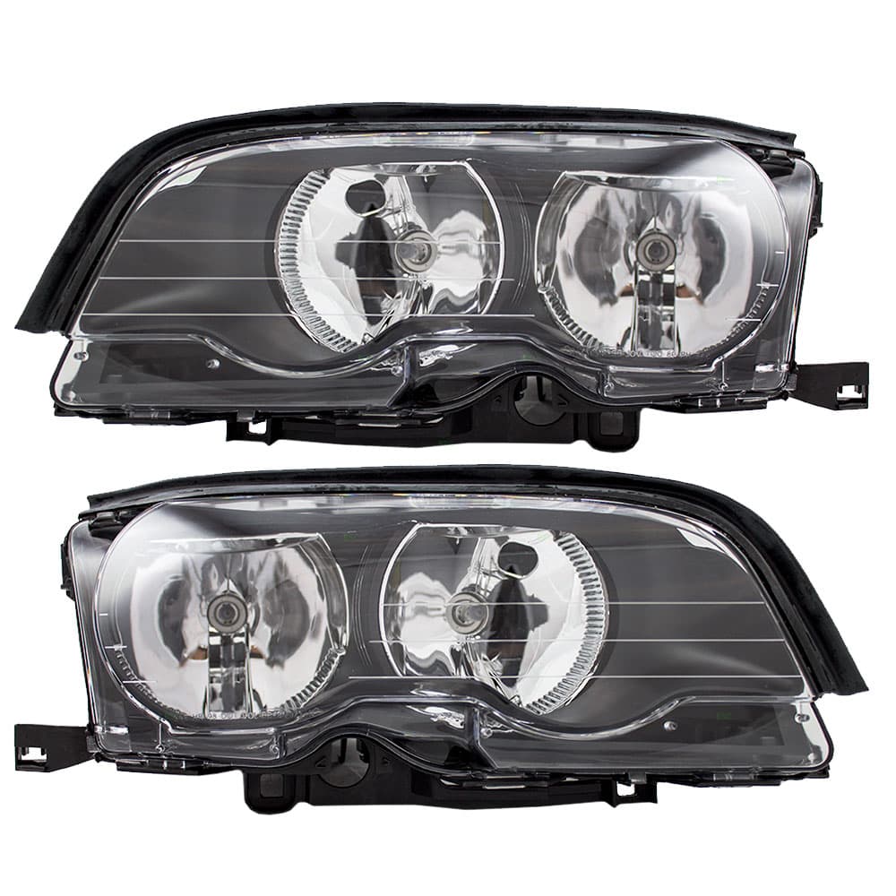 2002-2006 BMW 3-Series (Convertible/Coupe/E46) Halogen Headlights Set