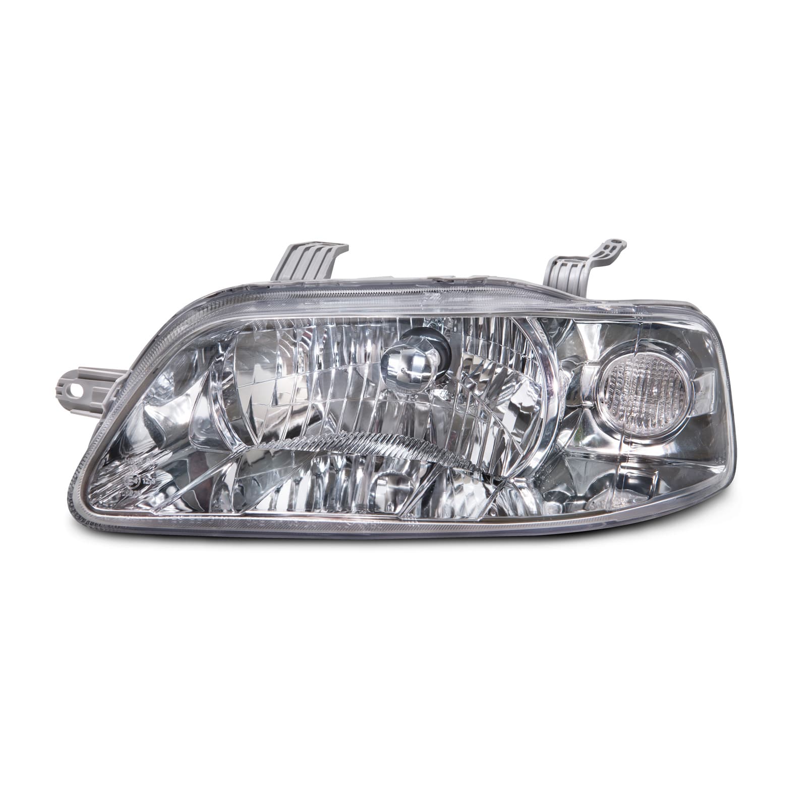 2004-2006 Chevrolet Aveo Headlight Chrome Halogen Left Driver Fits 2004-2006 Chevy Aveo LT/LS Sedan/2004-2008 Hatchback