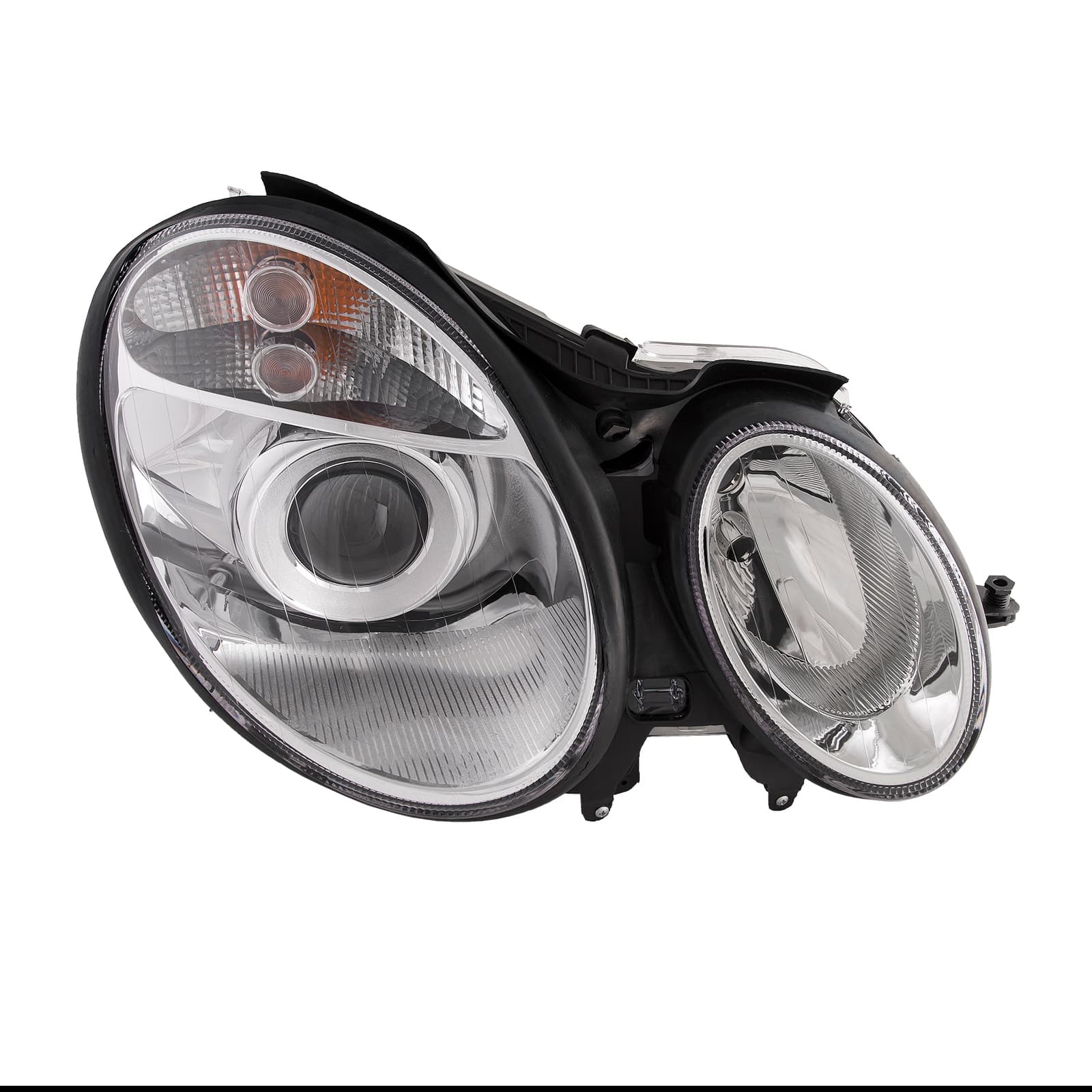 2003-2006 Mercedes-Benz E-Class Headlight Fits 2003-2006 Mercedes-Benz E-Class E320 E350 E500 E55 AMG Chrome Housing Halogen Right Passenger Side Headlamp Assembly