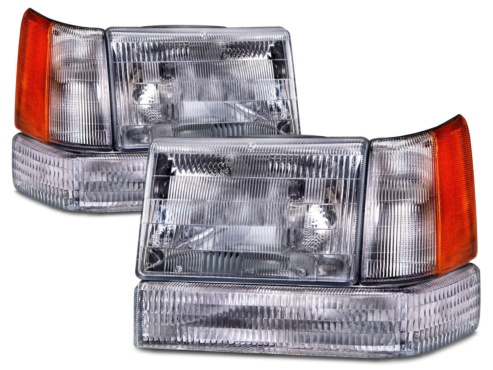 Headlight Fits Jeep Grand Cherokee 97-98 Includes Left Driver and Right Passenger Side Halogen Headlight