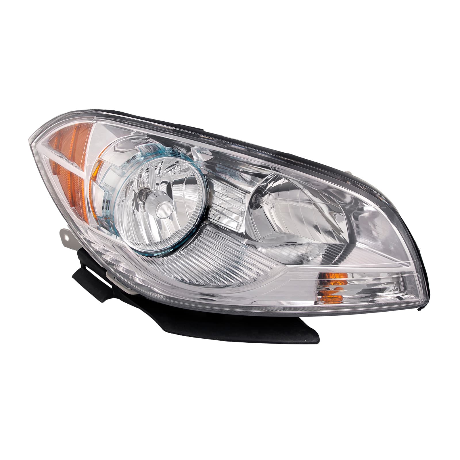 2008-2012 Chevrolet Malibu Halogen Headlight Chrome Right Passenger Fits 2008-2012 Chevrolet Malibu Hybrid/ 2008-2011 Chevrolet Malibu (New Style)