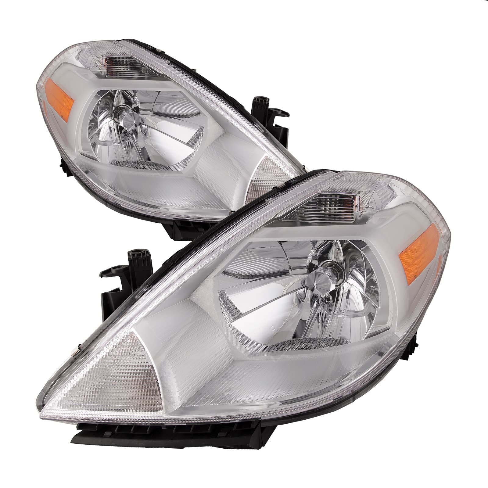 2007-2012 Nissan Versa Headlights Halogen Set Right Passenger Driver Left Pair Fits 2007-2012 Nissan Versa 2-Door Coupe/Hatchback 4-Door 2007-2011