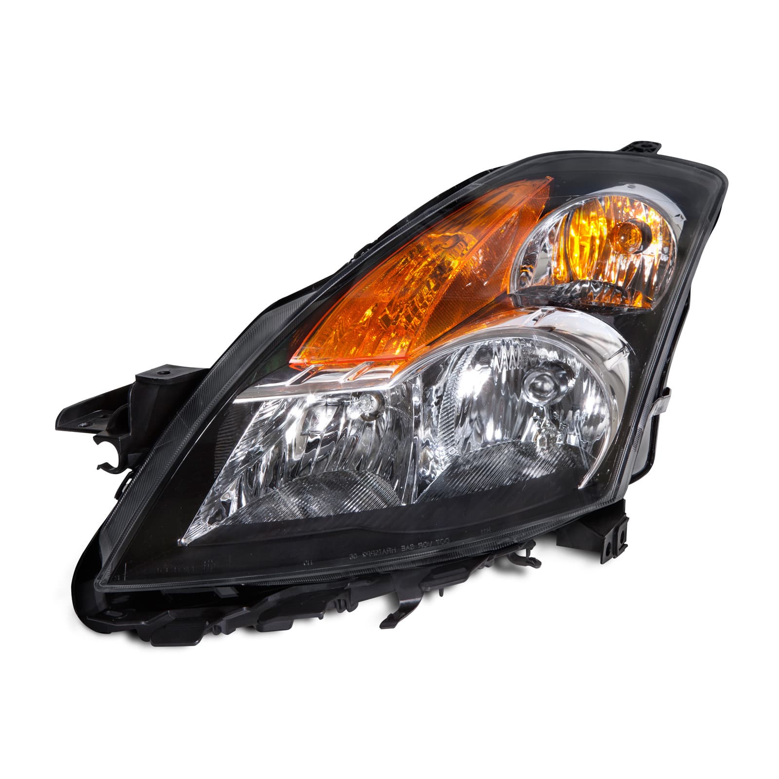 Headlight Fits Nissan Altima 2007-2009 4-Door Hybrid Halogen Left Driver Side Headlamp Assembly With Black Bezel