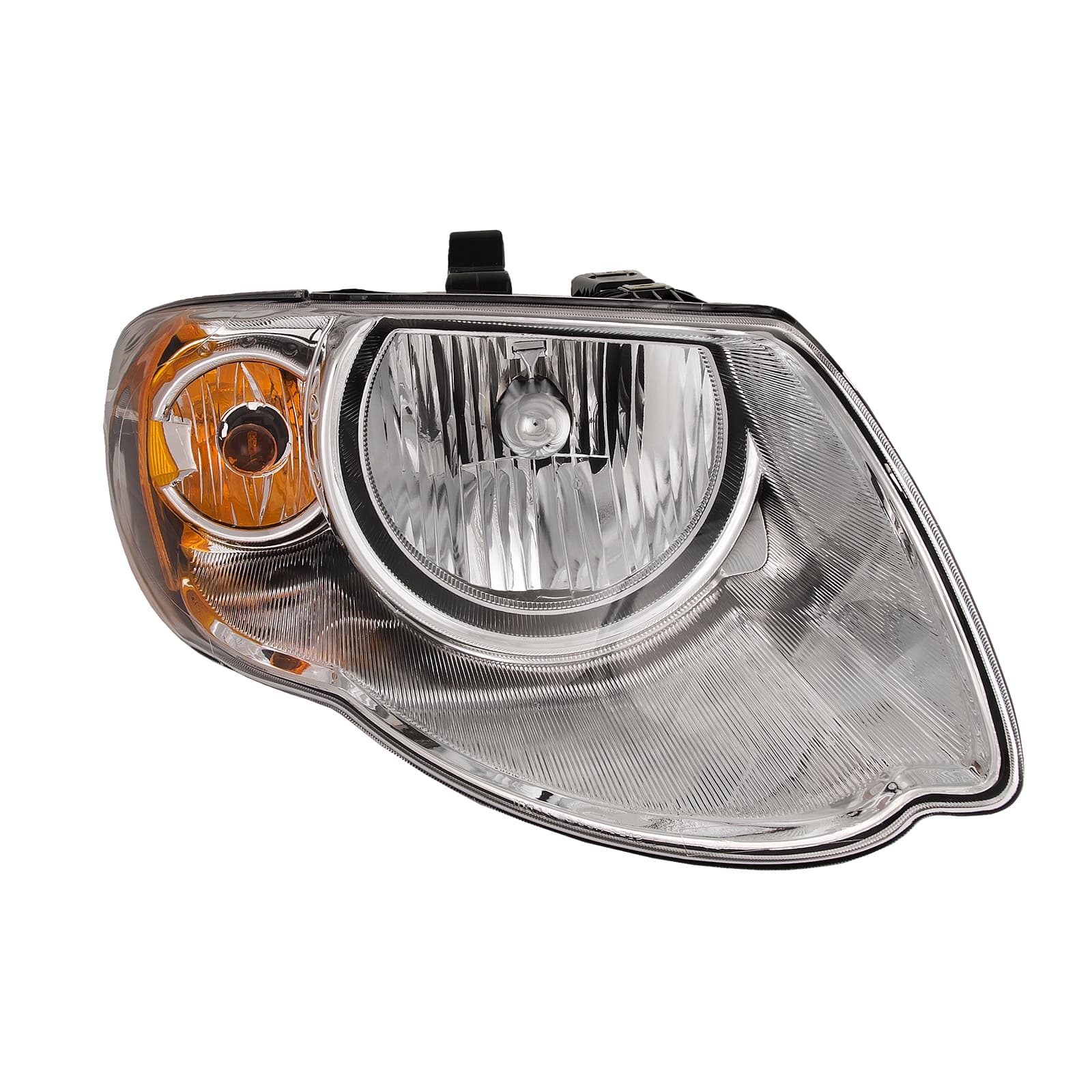 2005-2007 Chrysler Town and Country Halogen Headlight Chrome Right Passenger Side Fits 2005-2007 Chrysler Town & Country Voyager Caravan w/119 inch Wheelbase