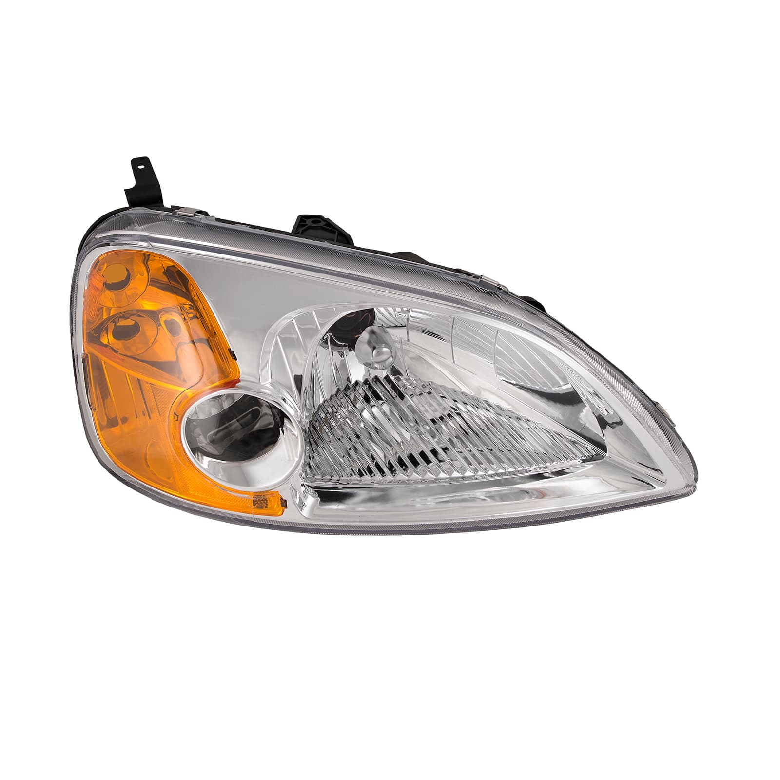 2001-2003 Honda Civic Headlight Halogen Chrome Right Passenger Fits 2001-2003 Honda Civic 2-Door Coupe