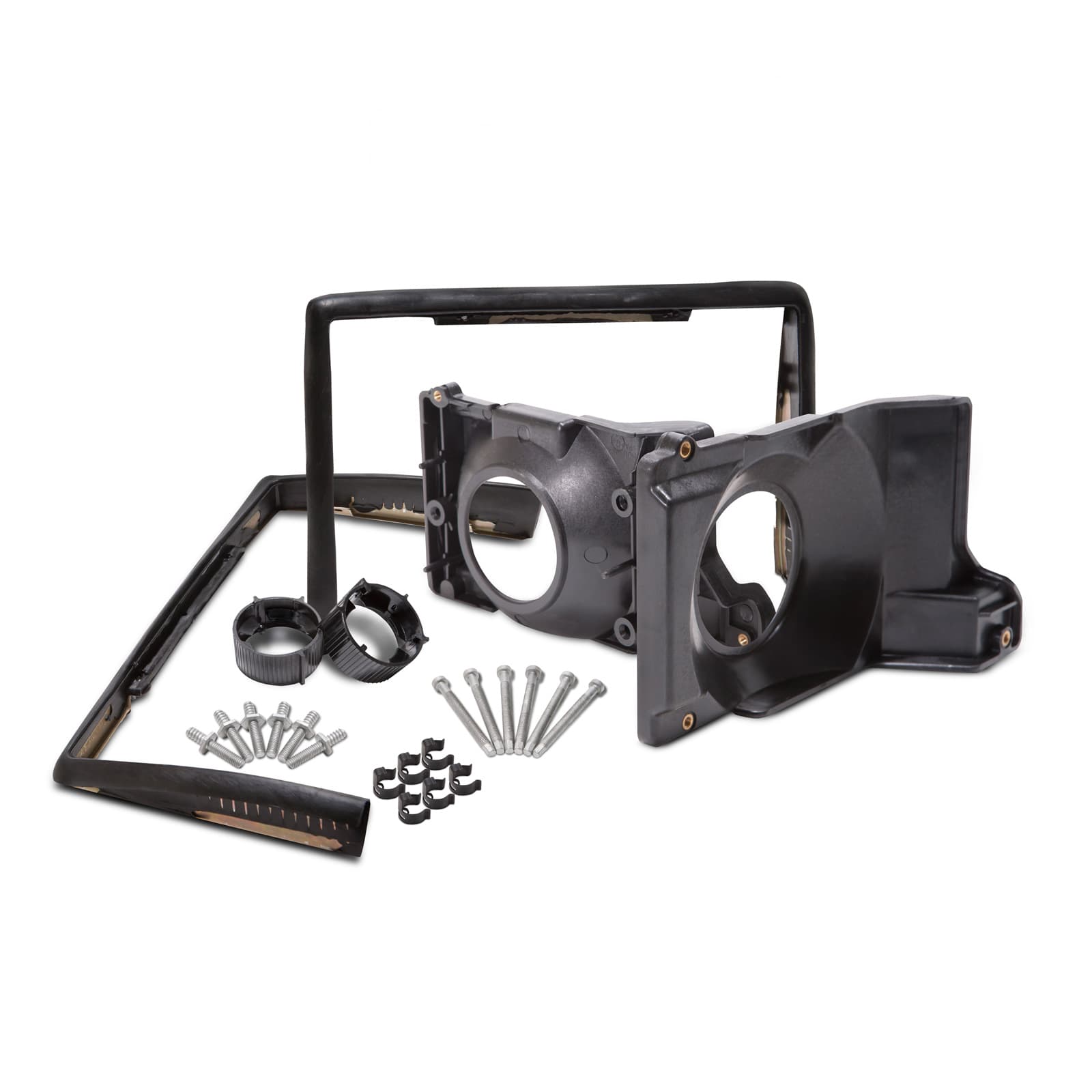 1987-1993 Ford Mustang PERDE 87-93 Ford Mustang Headlight Hardware Kit (Set; Bracket; Lock Rings; Gaskets; Hardware)