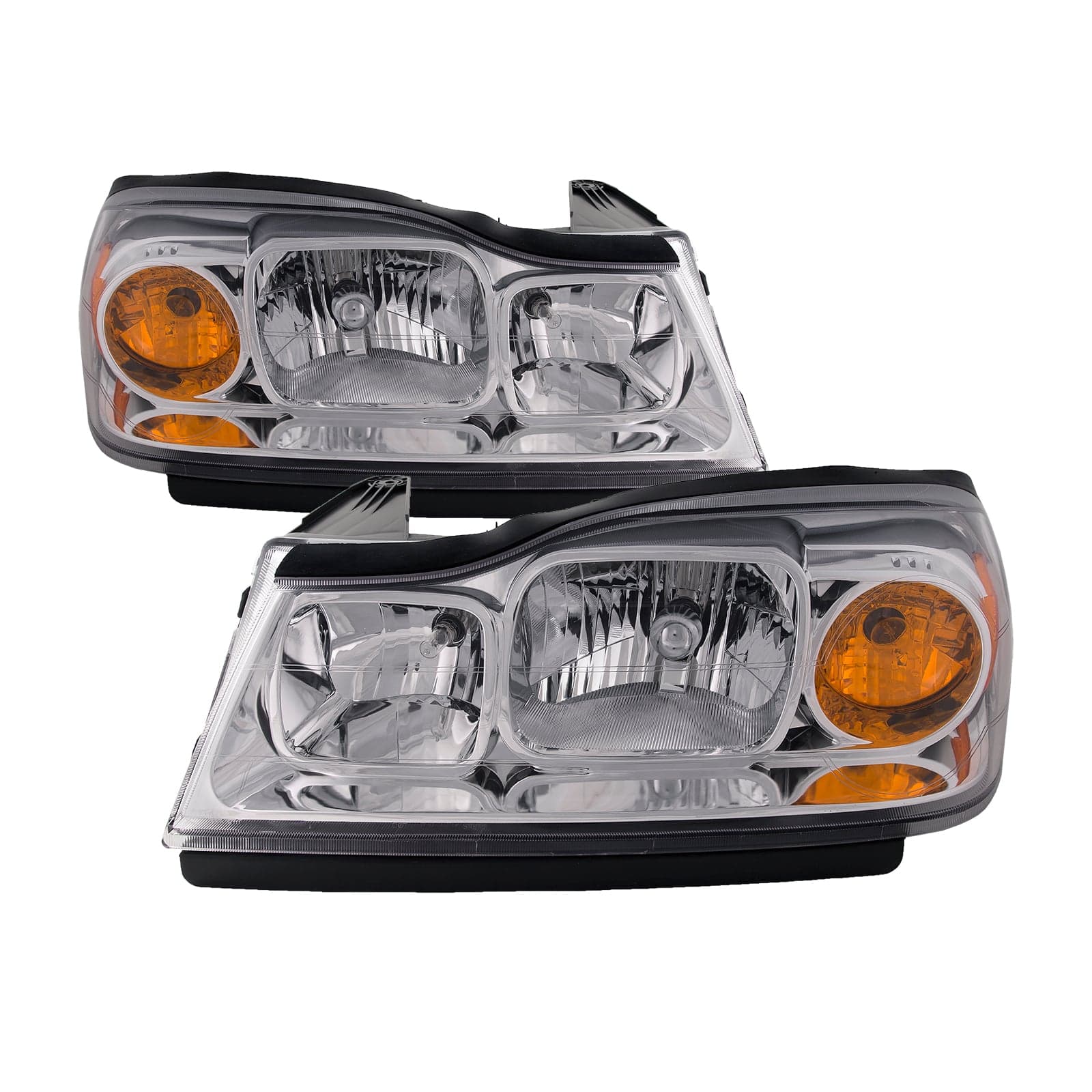 2006-2007 Saturn Vue Halogen Headlights Set Left Driver Right Passenger Side Headlamp Assembly
