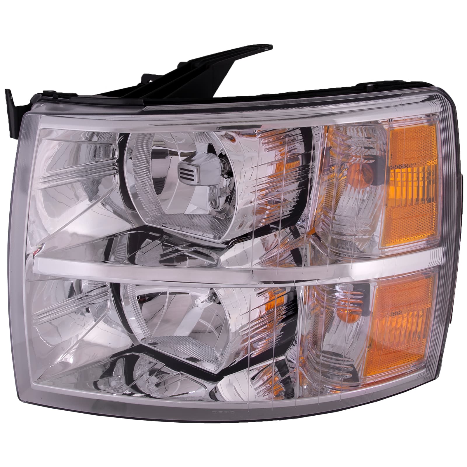 Headlight Fits Chevrolet Silverado 1500 HD 2500 3500 Chevy Pickup Truck Chrome Housing Halogen Includes Left Driver Side Headlamp