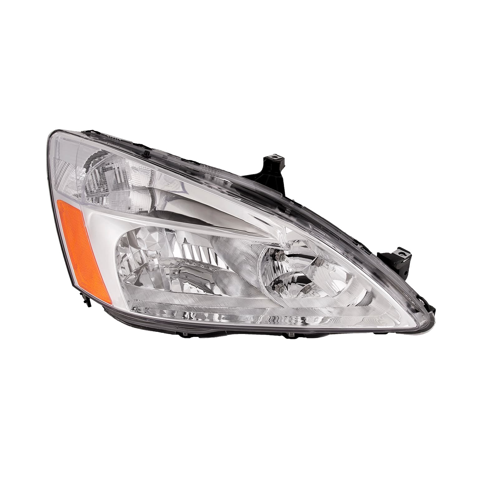 Headlight Fits Honda Accord 2003-2007 Includes Right Passenger Side Chrome Housing Halogen Headlamp
