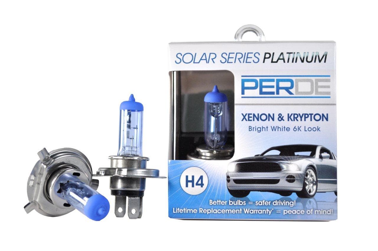 PERDE Solar Series Platinum H4 Xenon-Enhanced Halogen Bulbs (Set; Pair)