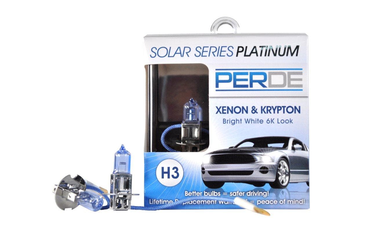 PERDE Solar Series Platinum H3 Xenon-Enhanced Halogen Bulbs (Set; Pair)