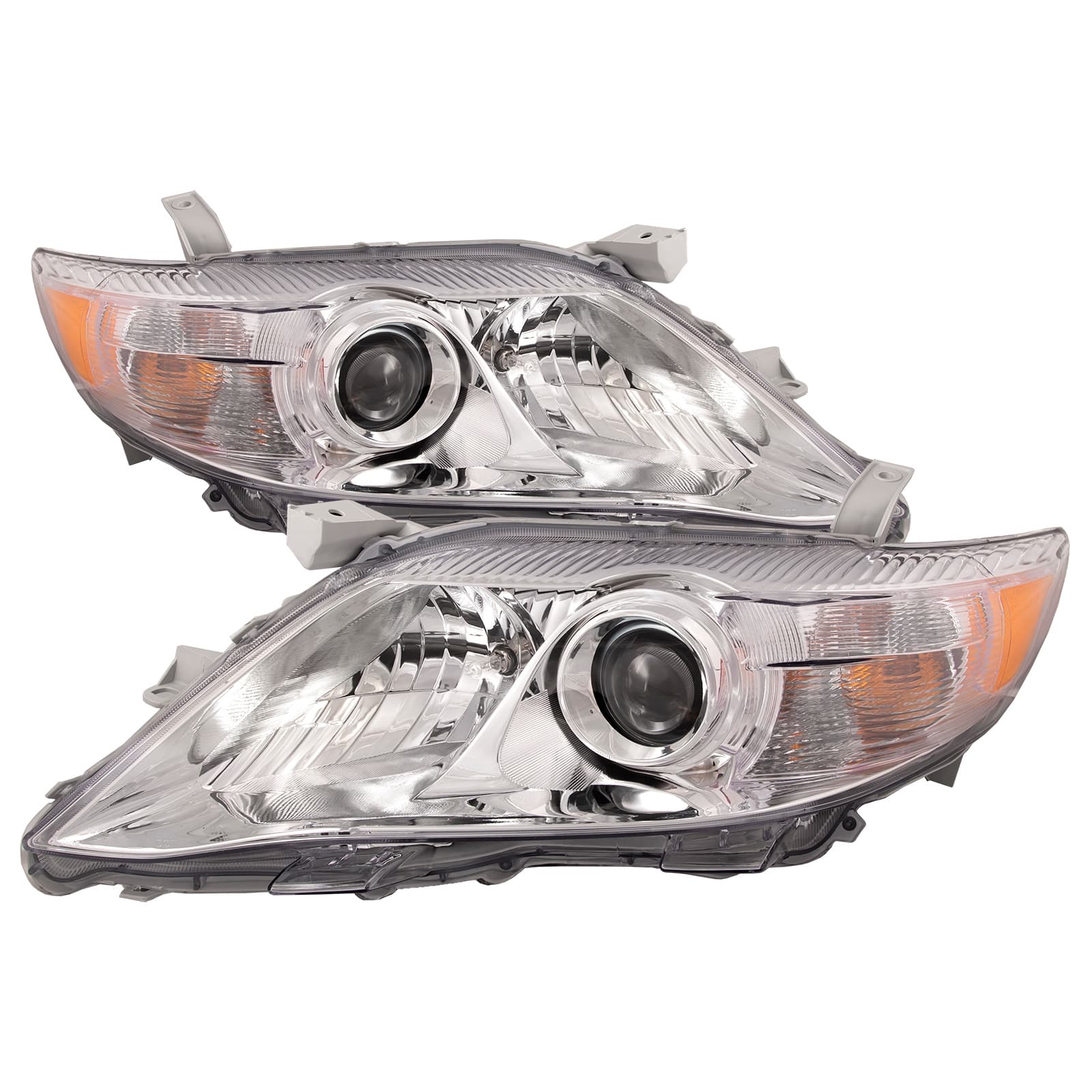 2010-2011 Toyota Camry Chrome Halogen Headlight Set
