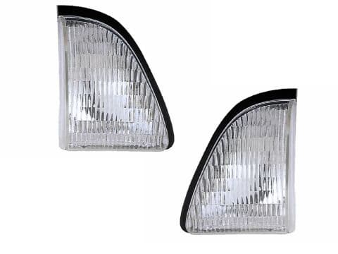 PERDE '87-'93 Ford Mustang Euro Style Park Light (Set; Clear; Fluted Lens)