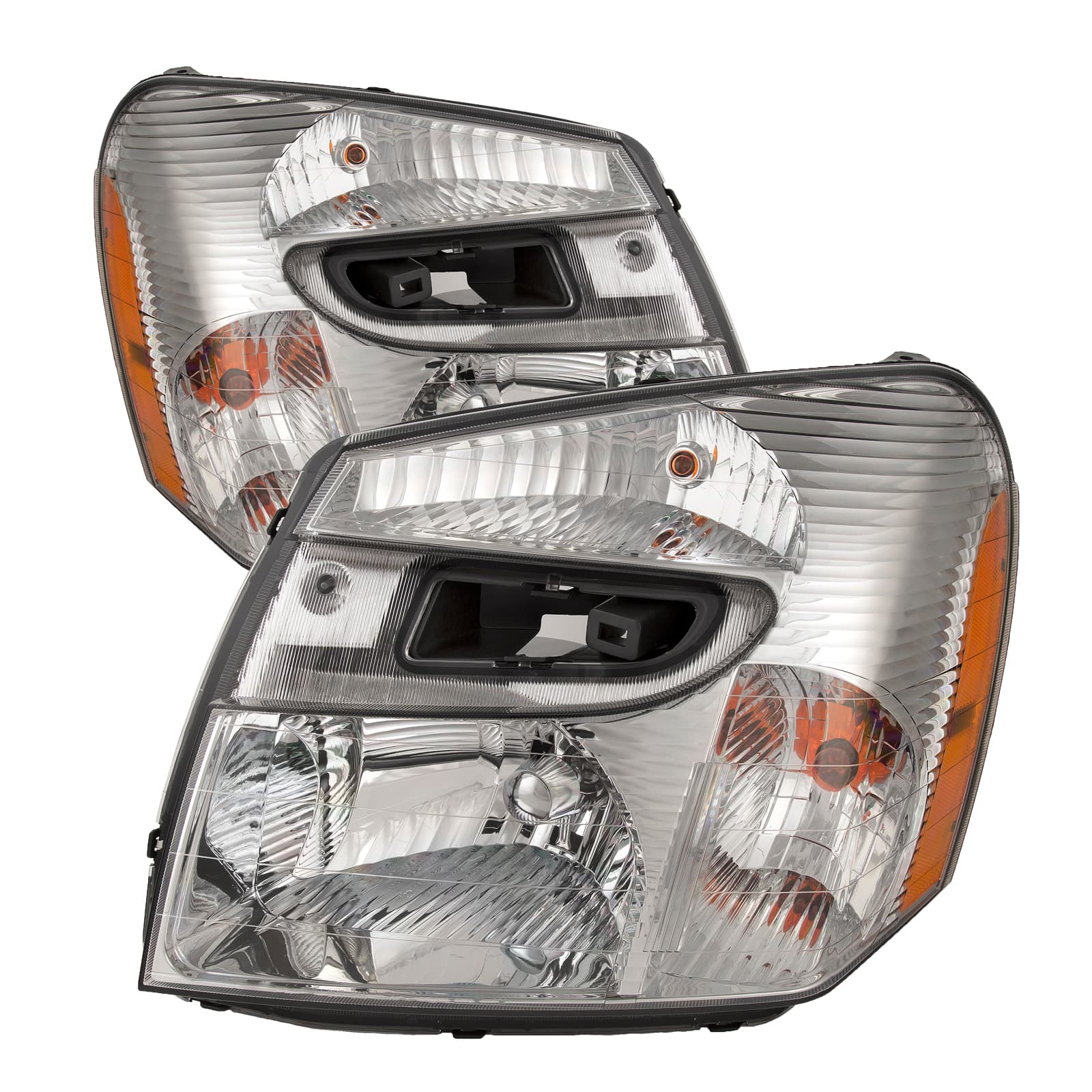 2005-2009 Chevrolet Equinox Headlights Set Fits 2005-2009 Chevy Equinox SUV Halogen Chrome