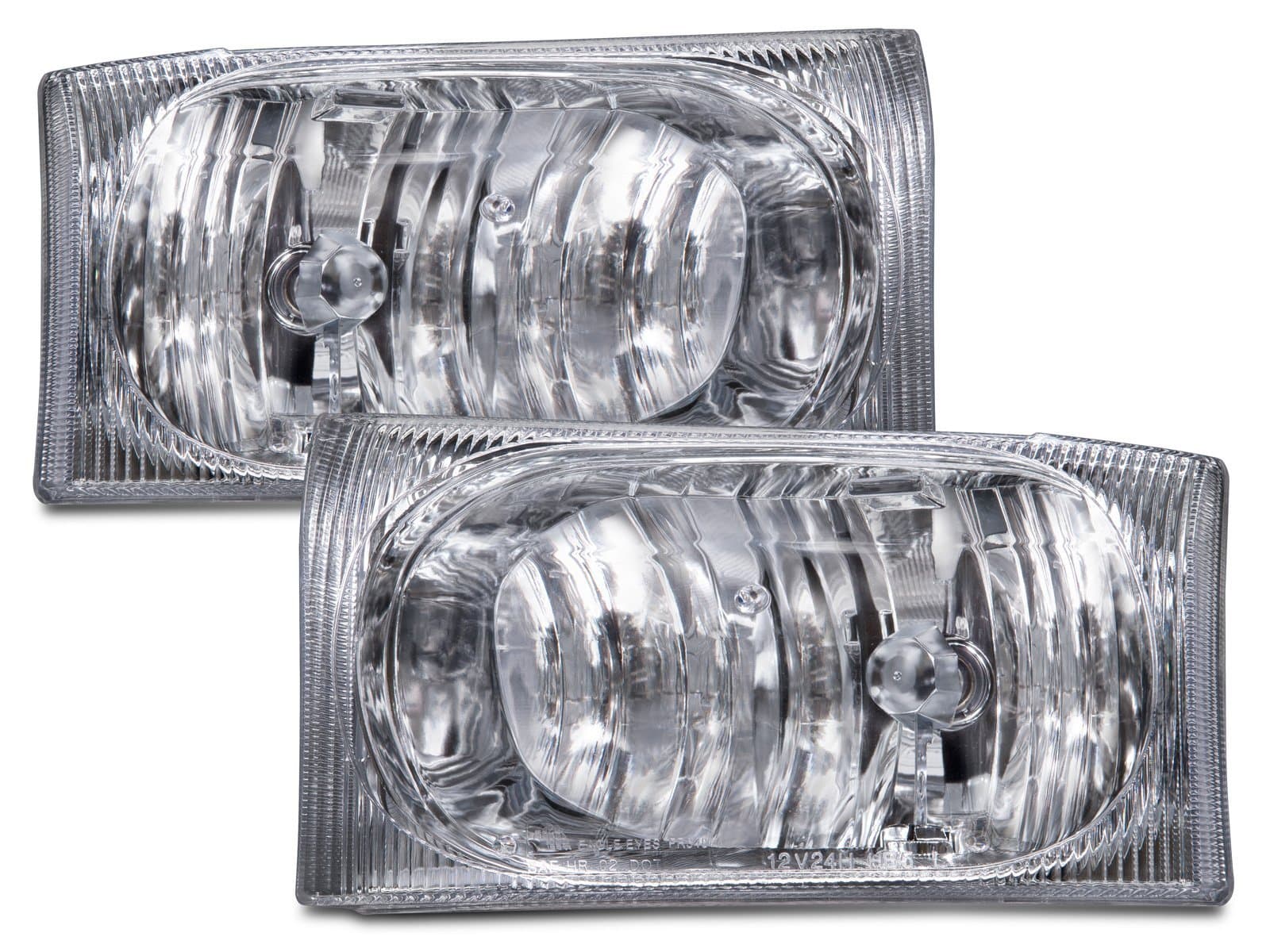 2000-2004 Ford Excursion/1999-2004 Ford SuperDuty Non-Fluted Halogen Headlight Set