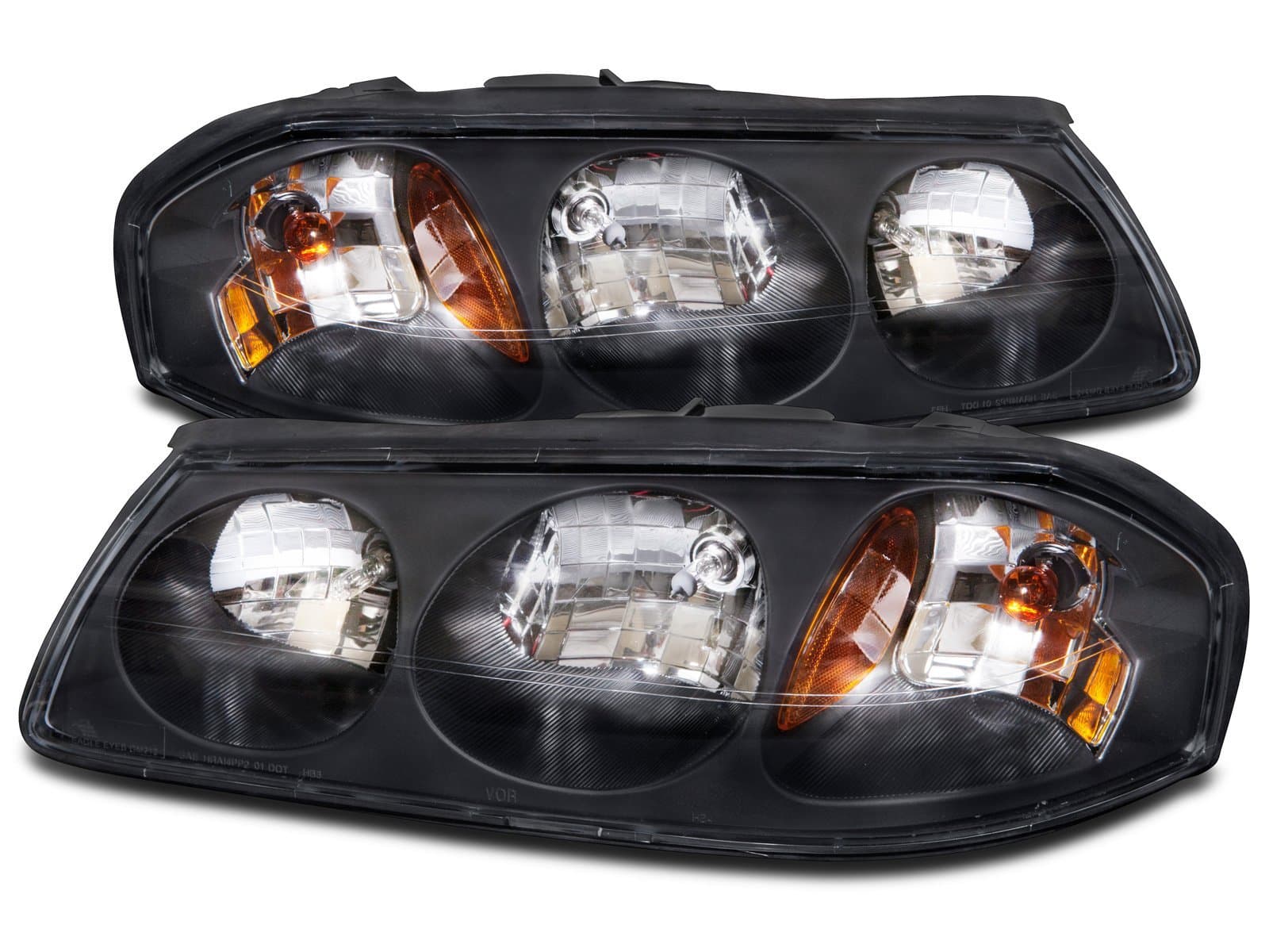 2004-2005 Chevy Impala Halogen Headlights Set Driver Left Passenger Right Headlamps Pair Assembly