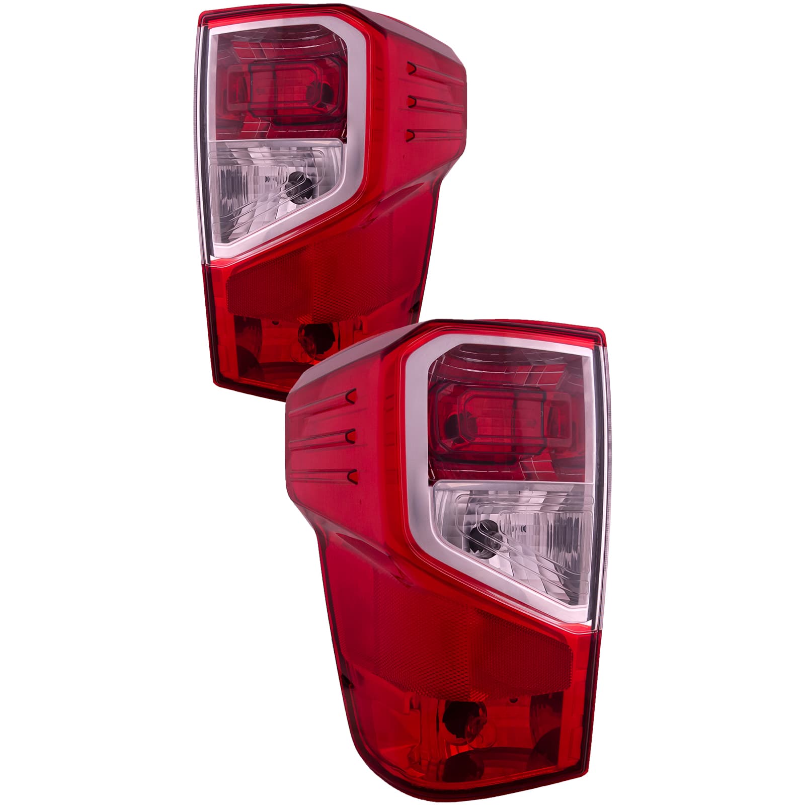 Tail Lights Fits Nissan Titan And Titan XD 17-23 Pair Halogen Tail Lamps