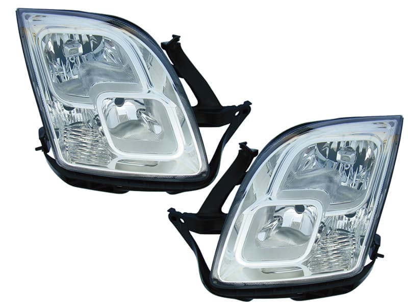 Headlights Set Fits Ford Fusion 06-09 Pair Halogen Lamps