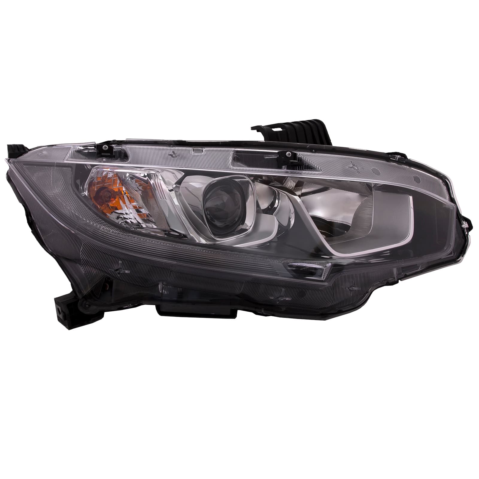 2016-2020 Honda Civic Headlight, Right — Assembly, Halogen, Composite (CAPA)