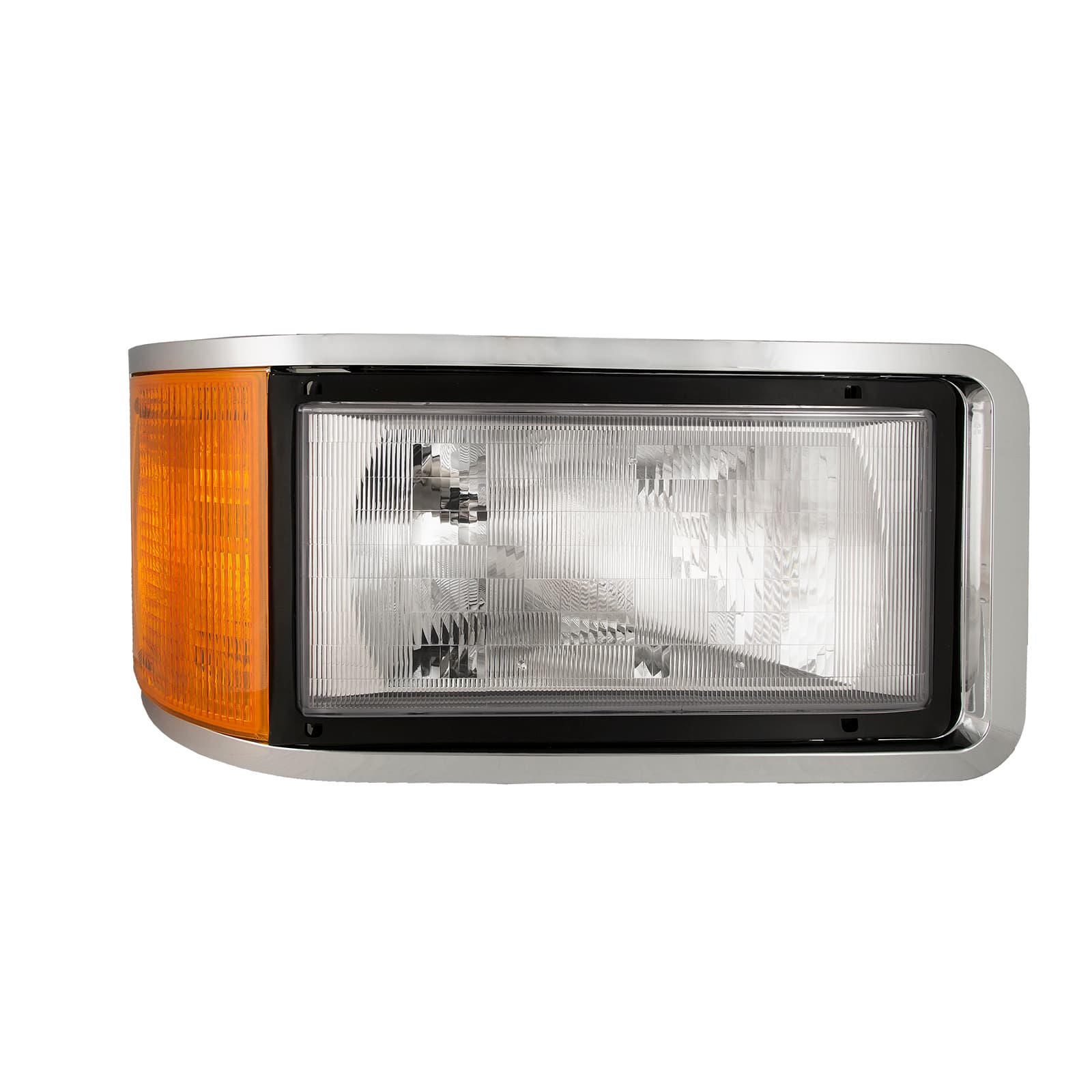 Chrome Housing Halogen Headlight Fits Mack CH600 SBA 1987-2004/ CH613 SBA 1994-2004/ CL600 SBA 1993-2007/ CL700 SBA 1993-20