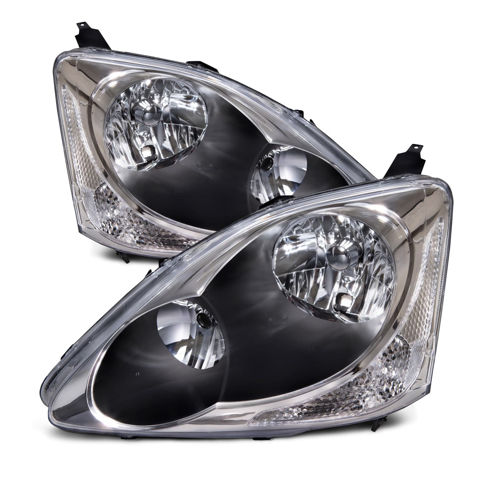 2004-2005 Honda Civic Si Hatchback Halogen Headlights Pair