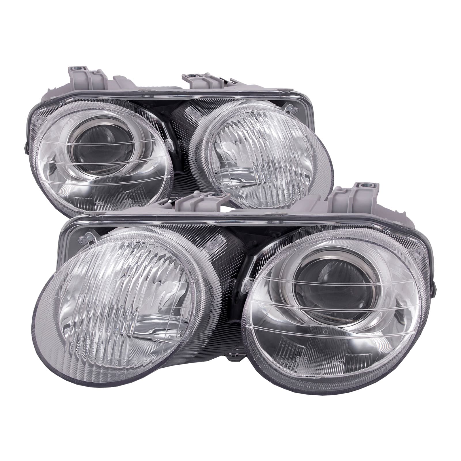 1998-2001 Acura Integra Headlights Set Driver Left Passenger Right Halogen Headlamps Pair Assembly