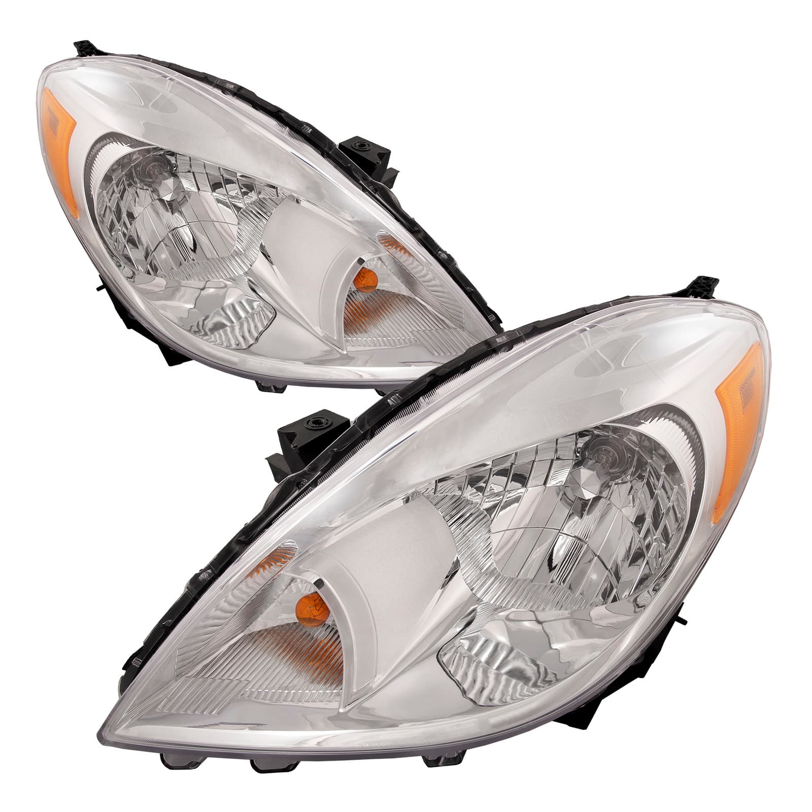 2012-2014 Nissan Versa 4-Door Sedan Halogen Headlights Set Driver Left Passenger Right Pair Assembly