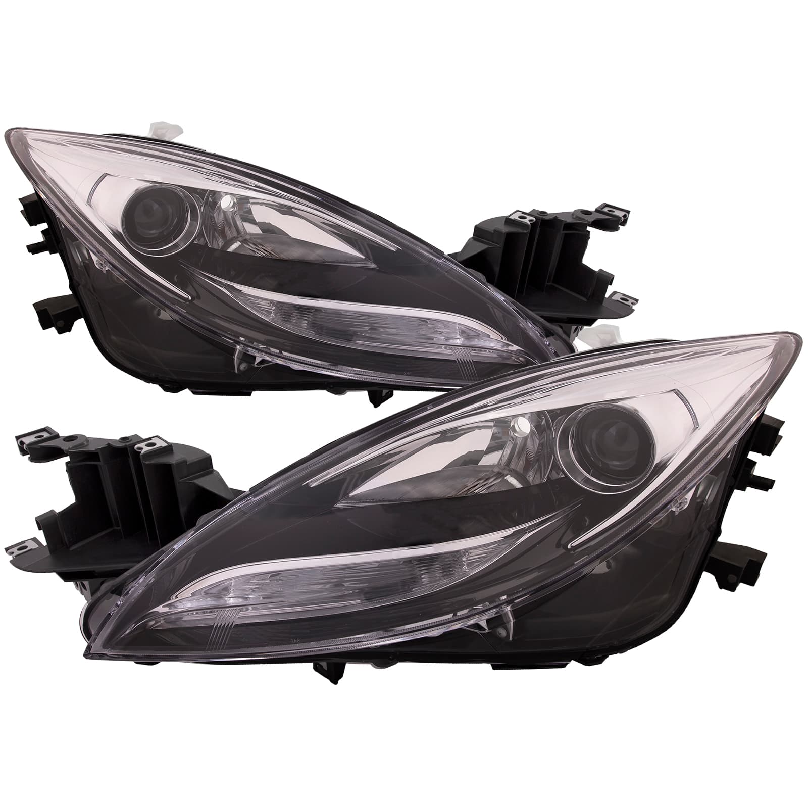 2011-2013 Mazda Mazda6 Headlights Set Halogen Left Driver Right Passenger CAPA Pair For 2011-2013 Mazda 6