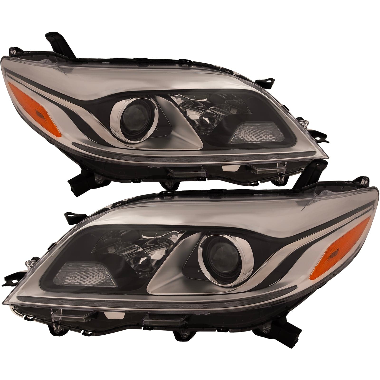Headlights Set Fits Toyota Sienna 15-20 Pair HID Headlights CAPA Certified