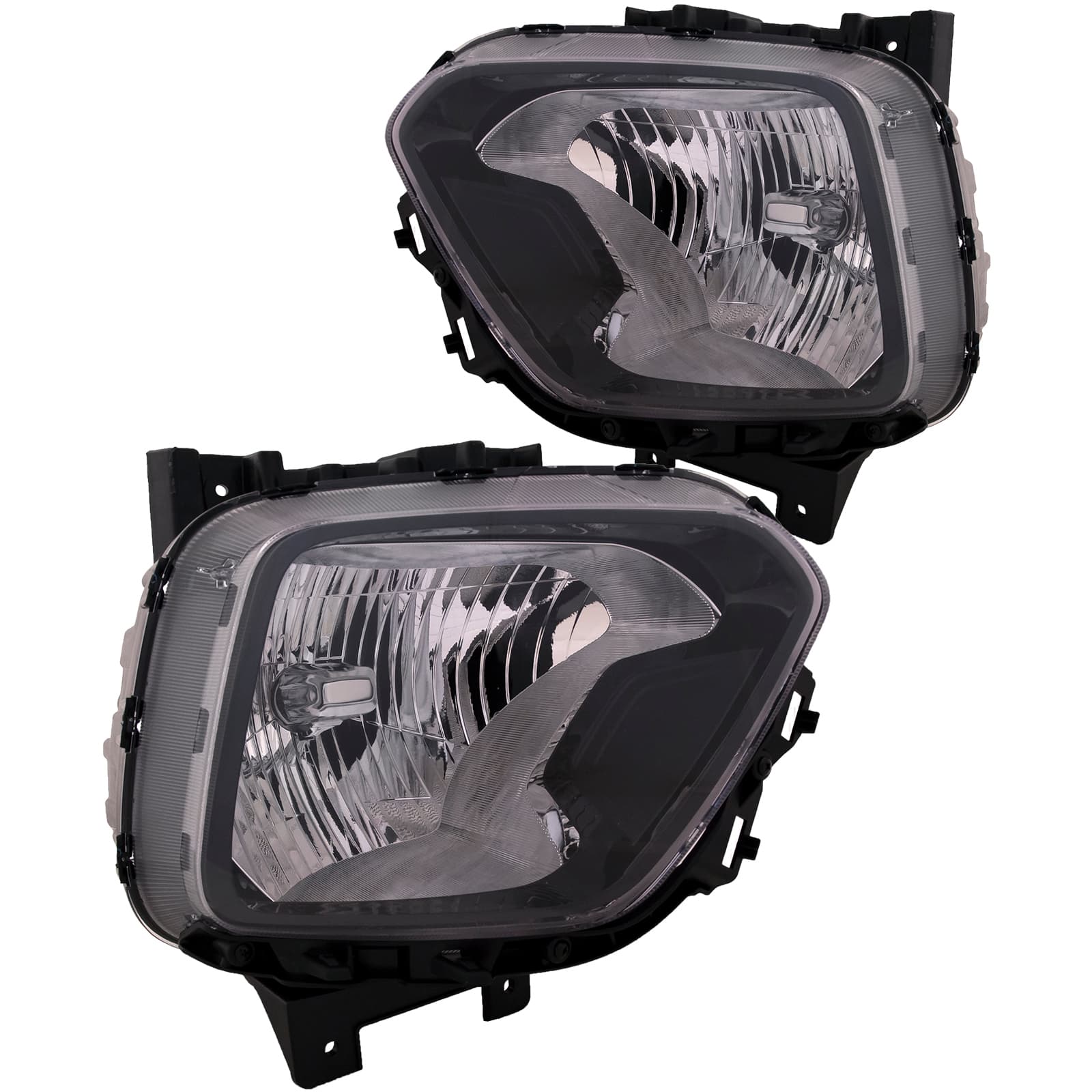 2020-2022 Kia Soul Headlights Set Fits 20-22 Kia Soul CAPA Certified Pair Halogen Headlamps