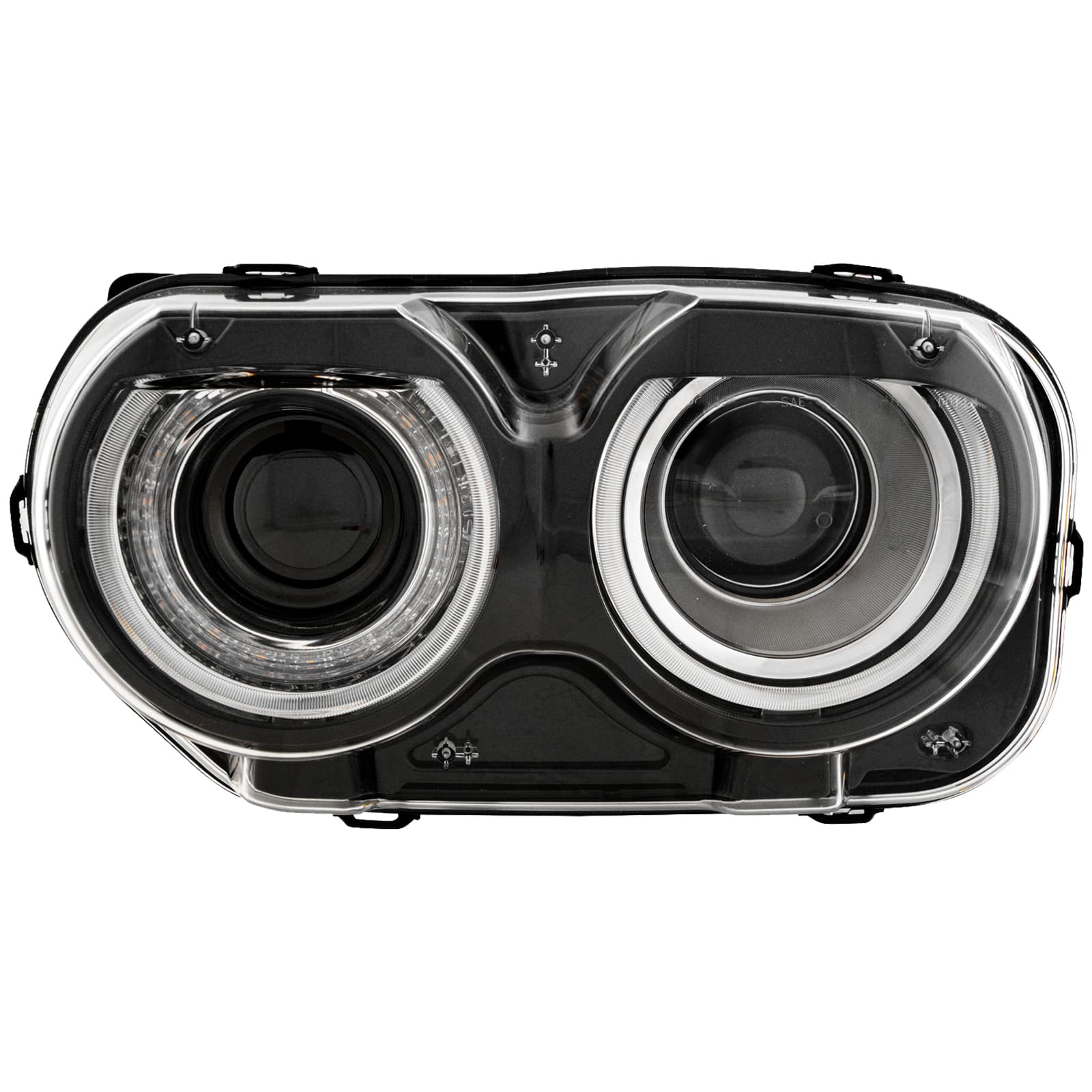 2015-2023 Dodge Challenger Headlight, Left — Assembly, Halogen, w/o Air Ducts, Composite