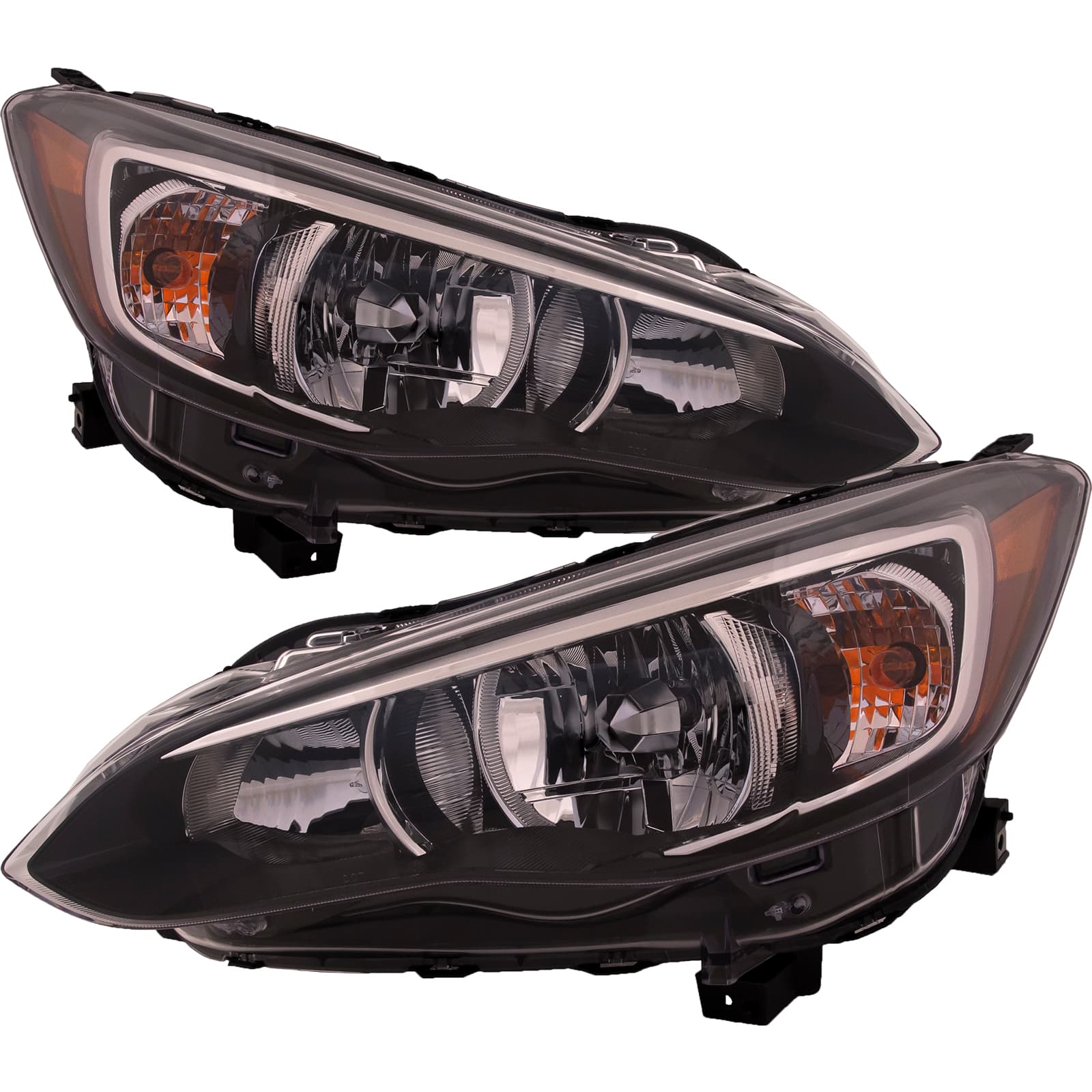 2018-2023 Subaru Crosstrek Headlight Halogen Left Driver Right Passenger Pair Fits 2018-2023 Subaru Crosstrek