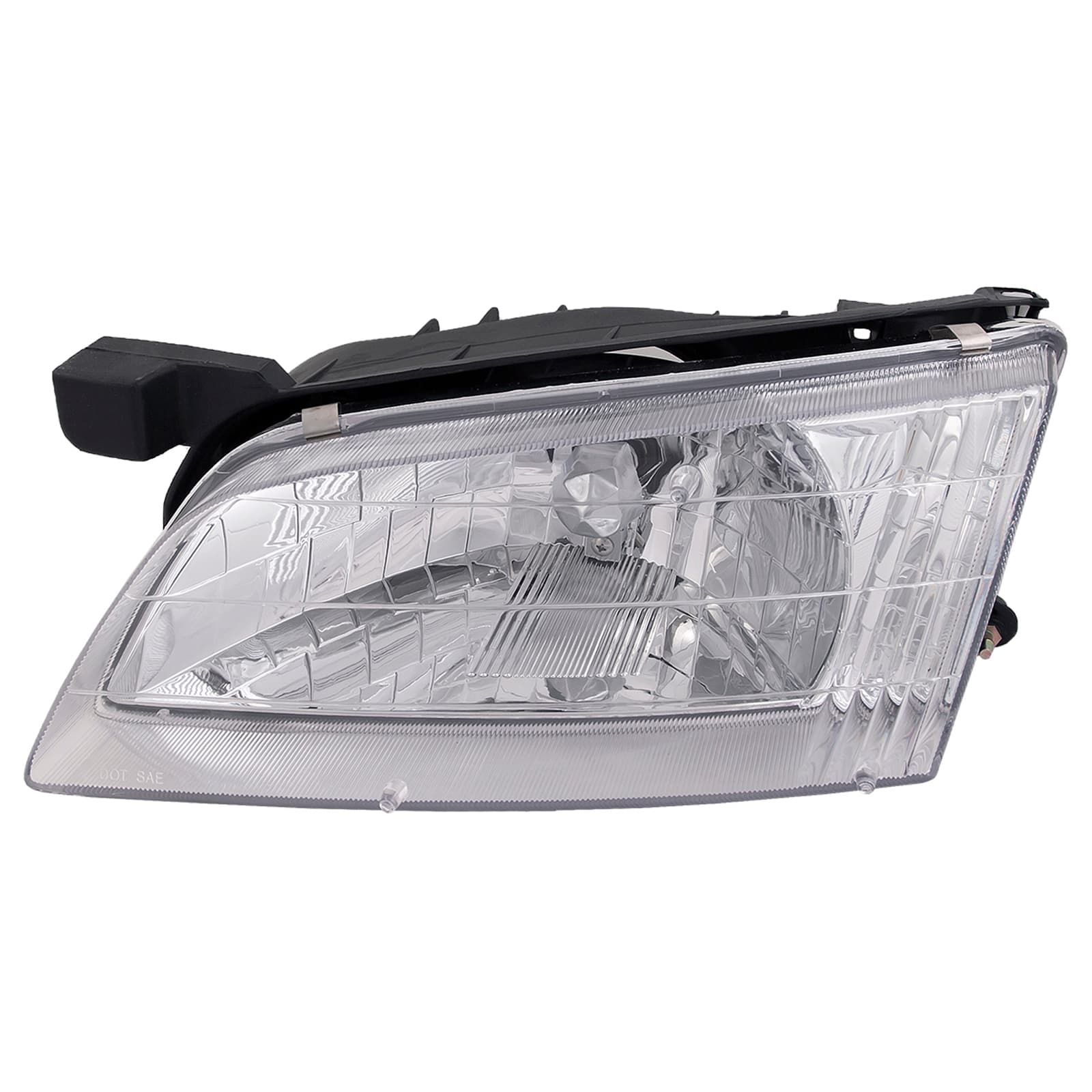 Headlight Halogen Chrome Left Driver Assembly 1998-1999 Fits Nissan Altima