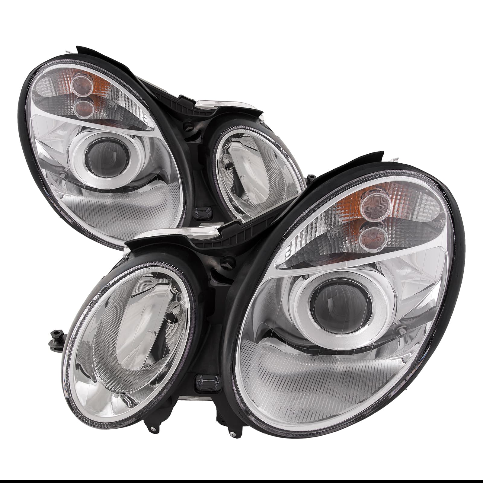 2003-2006 Mercedes-Benz E-Class Headlights Set Halogen Type Pair Fits 2003-2006 Mercedes Benz E320/E500/2006 E55 AMG/06 E350 / 04-06 Wagon/4Dr (Fits W211 Chassis From Build Date 03/2006