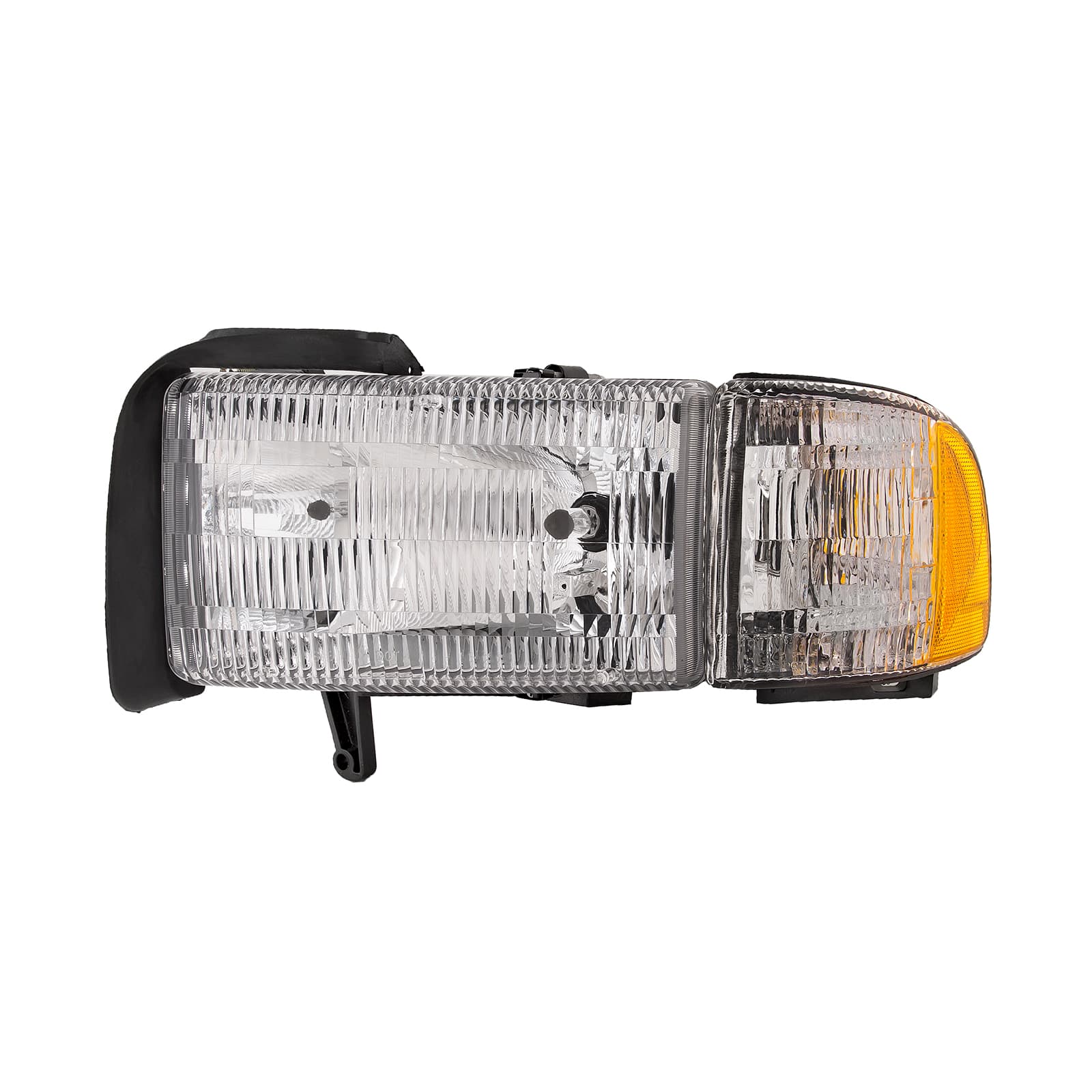 Headlight Fits Dodge Ram 1500 2500 3500 Chrome Housing Halogen Left Driver Side Headlamp With Signal Lamp Assembly