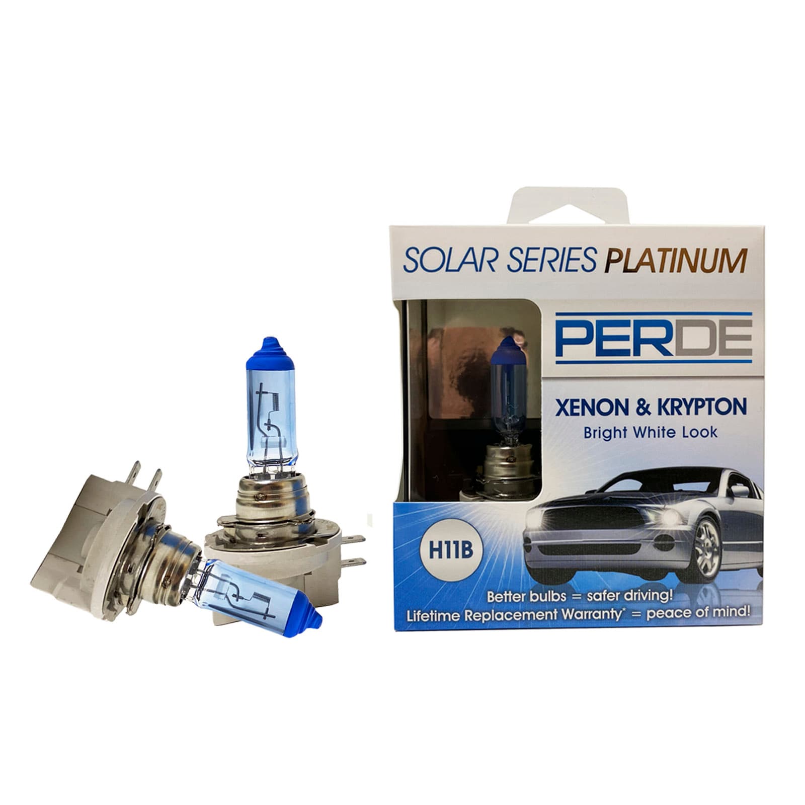 PERDE Solar Series Platinum H11B Xenon-Enhanced Halogen Bulbs (Set; Pair)