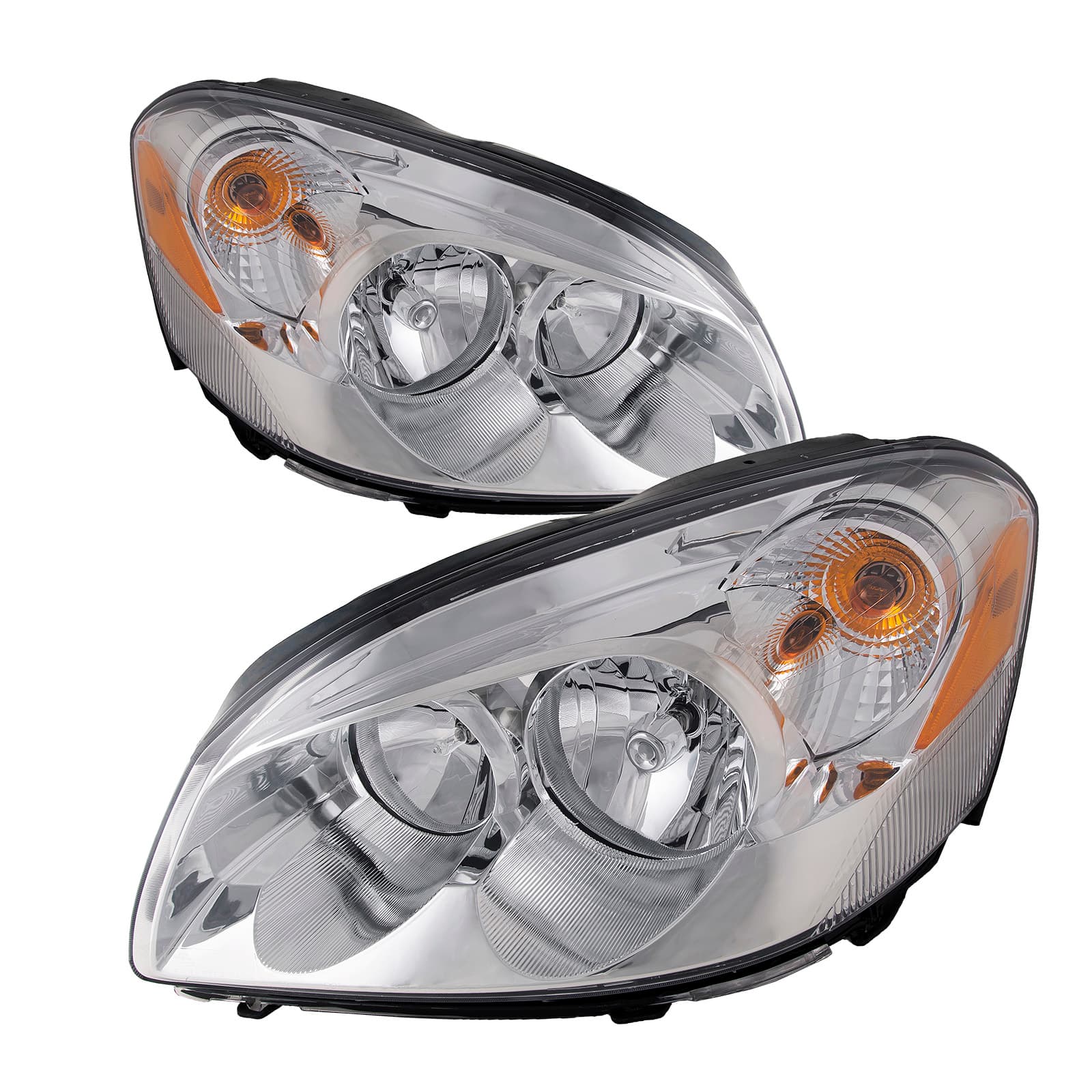 2006-2009 Buick Lucerne CX Halogen Headlights Driver Left Passenger Right Headlamps Set Assembly