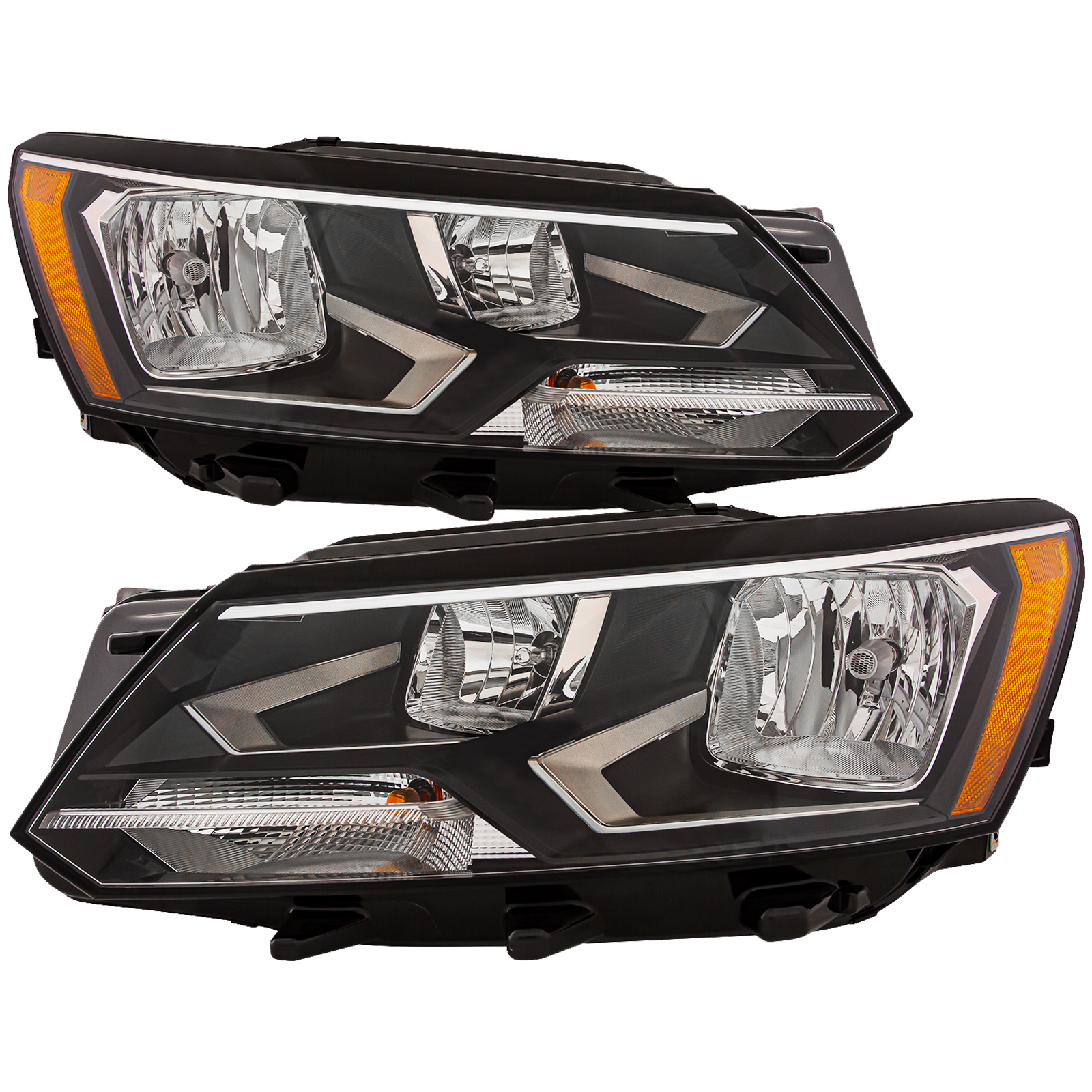 2016-2019 Volkswagen Passat Headlights Set Fits 16-19 Volkswagen Passat CAPA Certified Halogen Pair