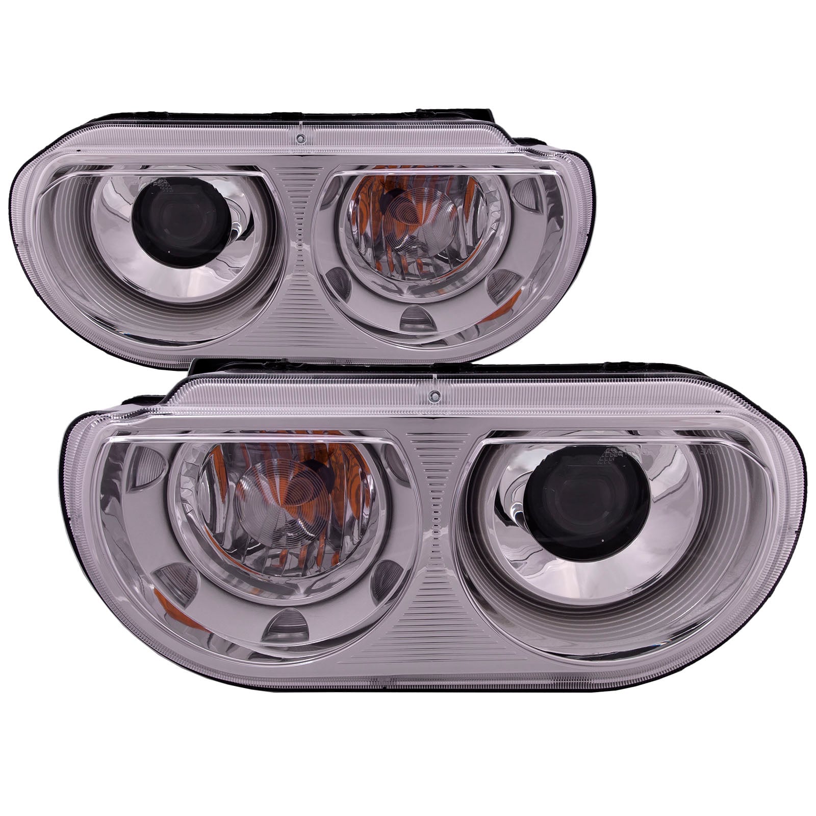 2008-2014 Dodge Challenger HID Headlights Set Driver Left Passenger Right Pair Assembly