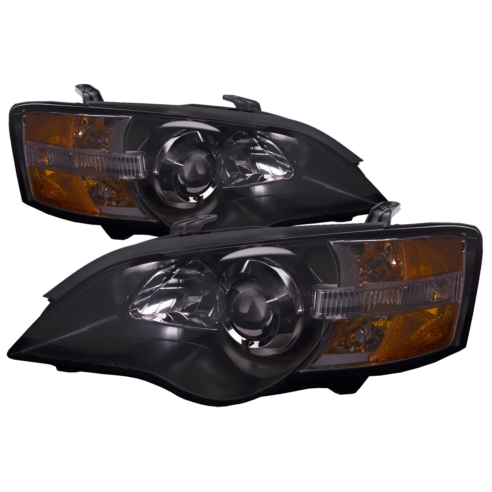 2005-2007 Subaru Legacy PERDE Headlights Halogen Set Black Housing Performance Lens Fits 2005-2007 Subaru Legacy And Outback