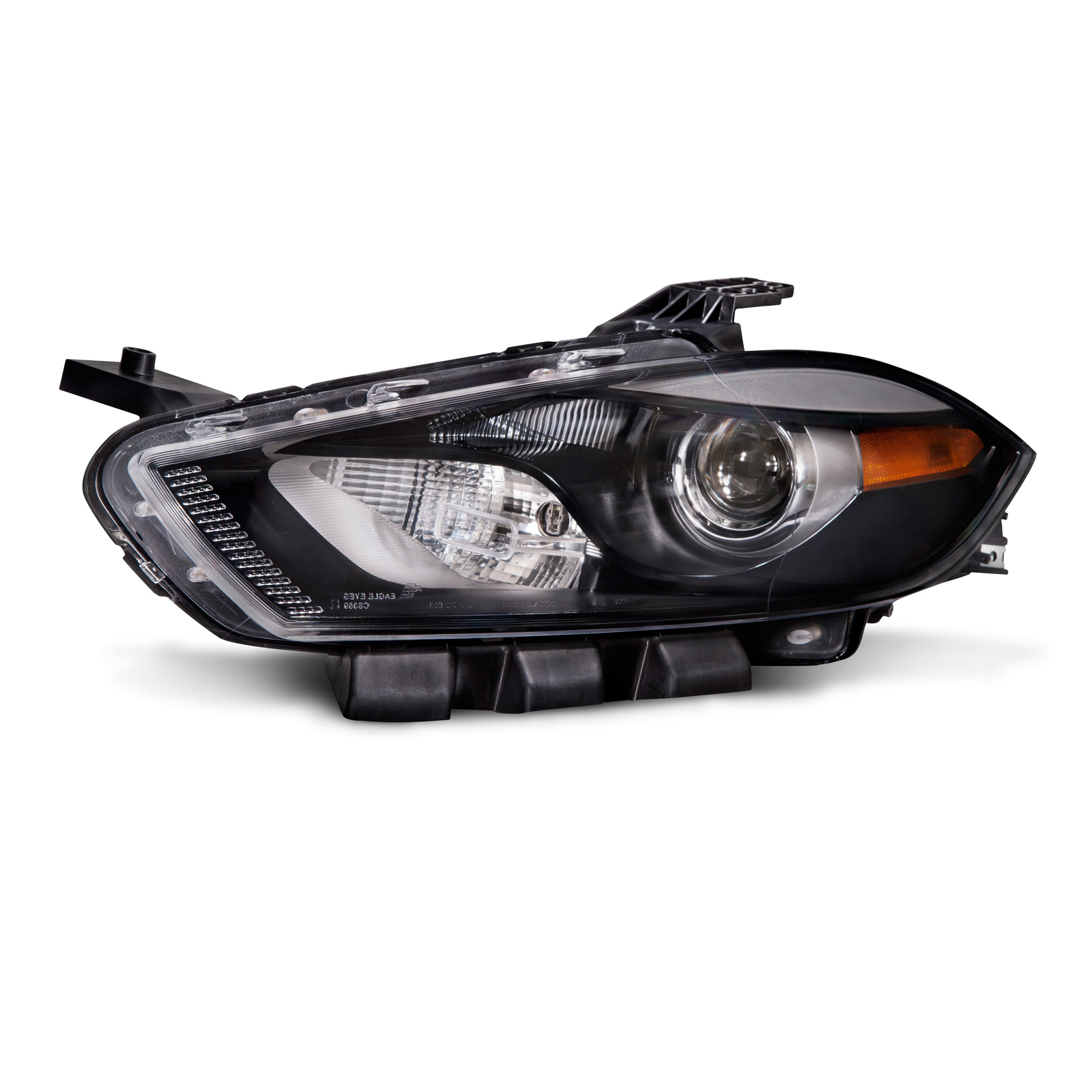 2013-2015 Dodge Dart Headlight Halogen Black Housing Left Driver Assembly Fits 2013-2015 Dodge Dart