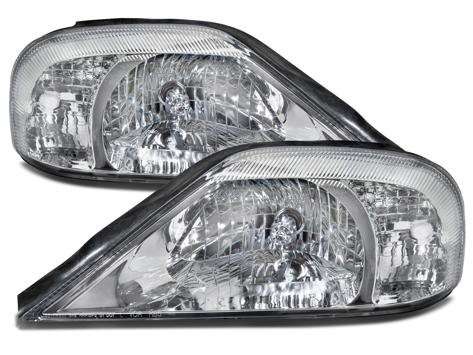 2000-2005 Mercury Sable Headlights Pair Chrome Halogen Fits 2000-2005 Mercury Sable GS/LS