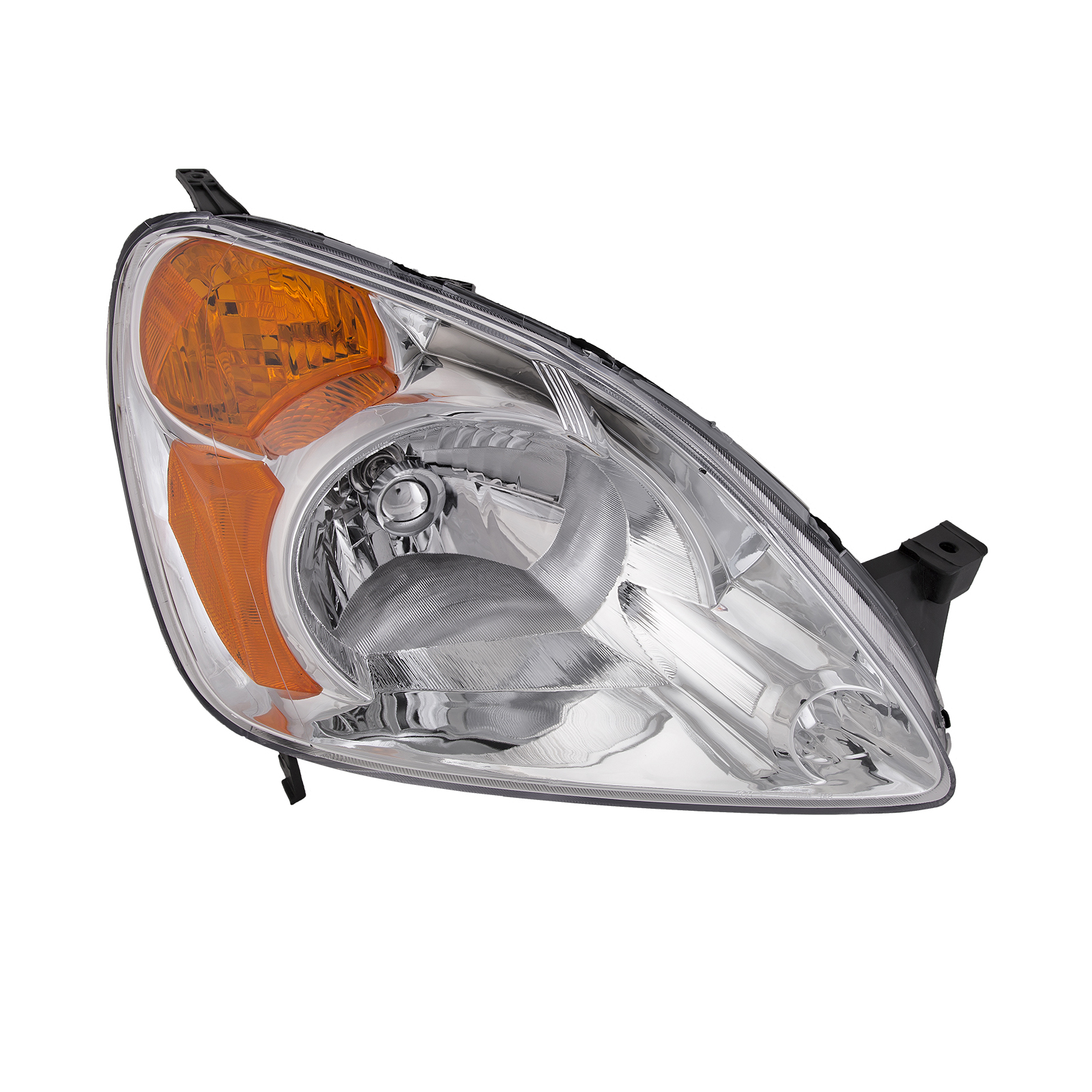 2002-2004 Honda CR-V Headlight Halogen Chrome Amber Right Passenger Fits 2002-2004 Honda CR-V LX/EX