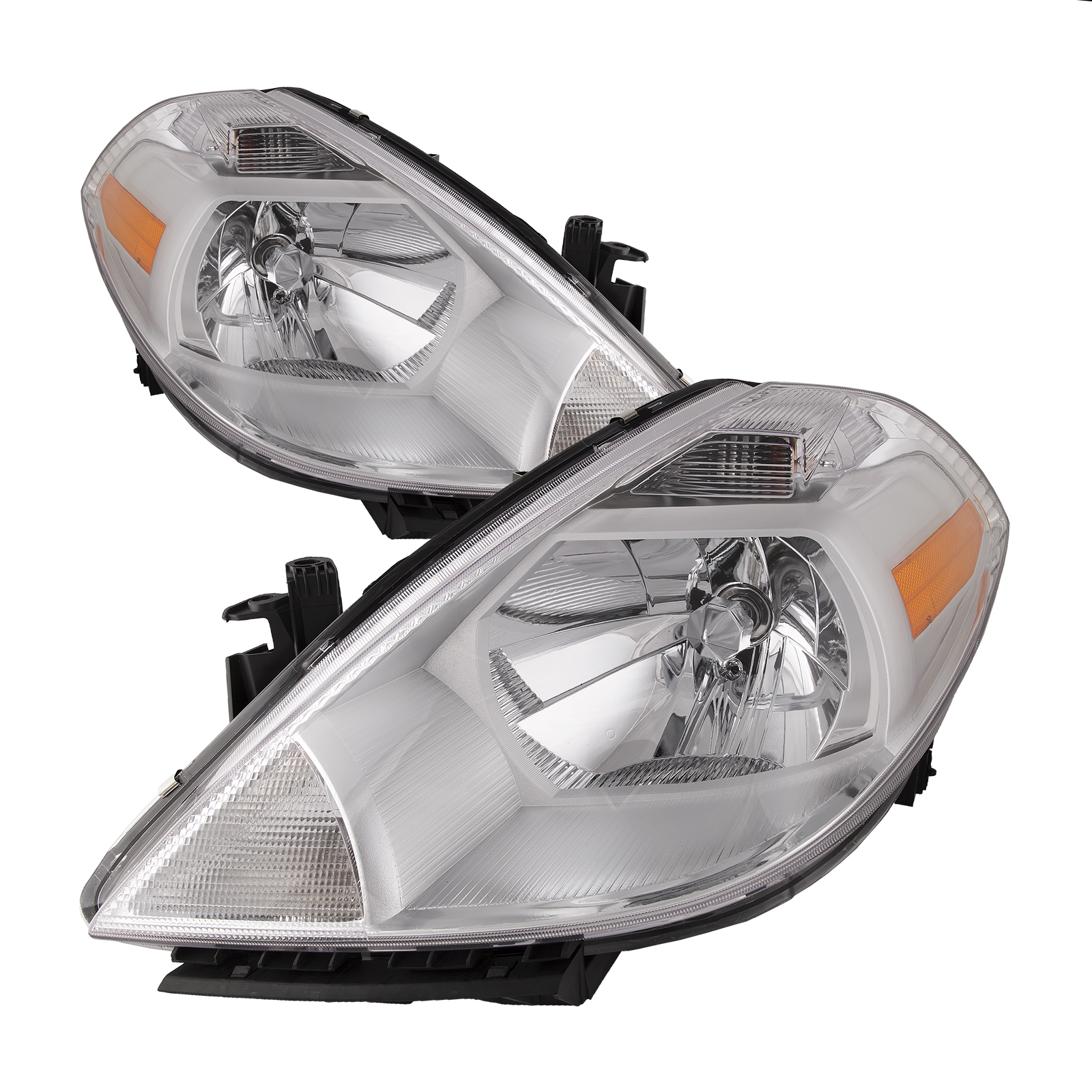 2007-2012 Nissan Versa Headlights Halogen Set Right Passenger Driver Left Pair Fits 2007-2012 Nissan Versa 2-Door Coupe/Hatchback 4-Door 2007-2011