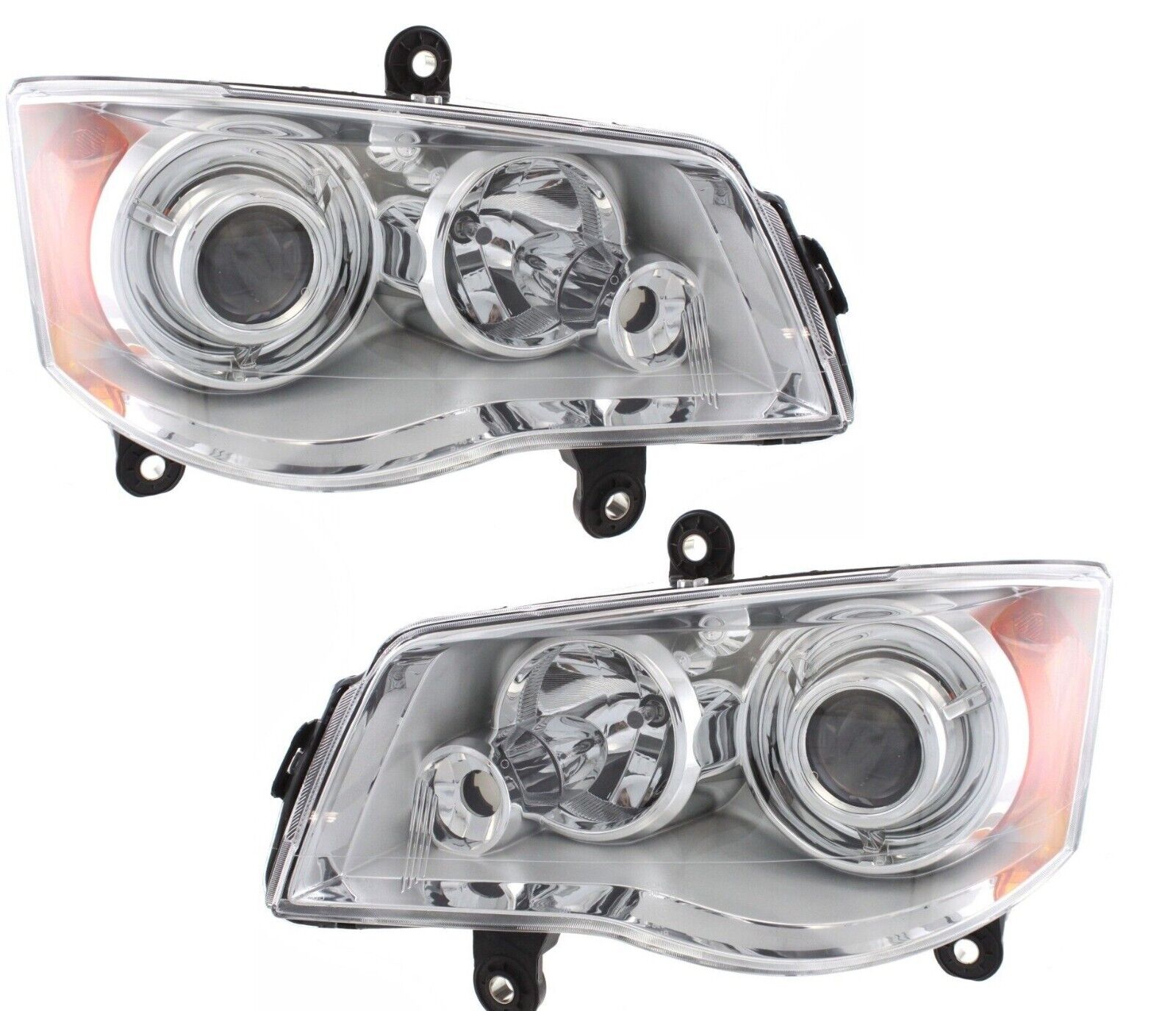 2008-2016 Chrysler Town and Country Headlights Set HID-Type Right Passenger Left Driver Pair Fits 2008-2016 Chrysler Town & Country