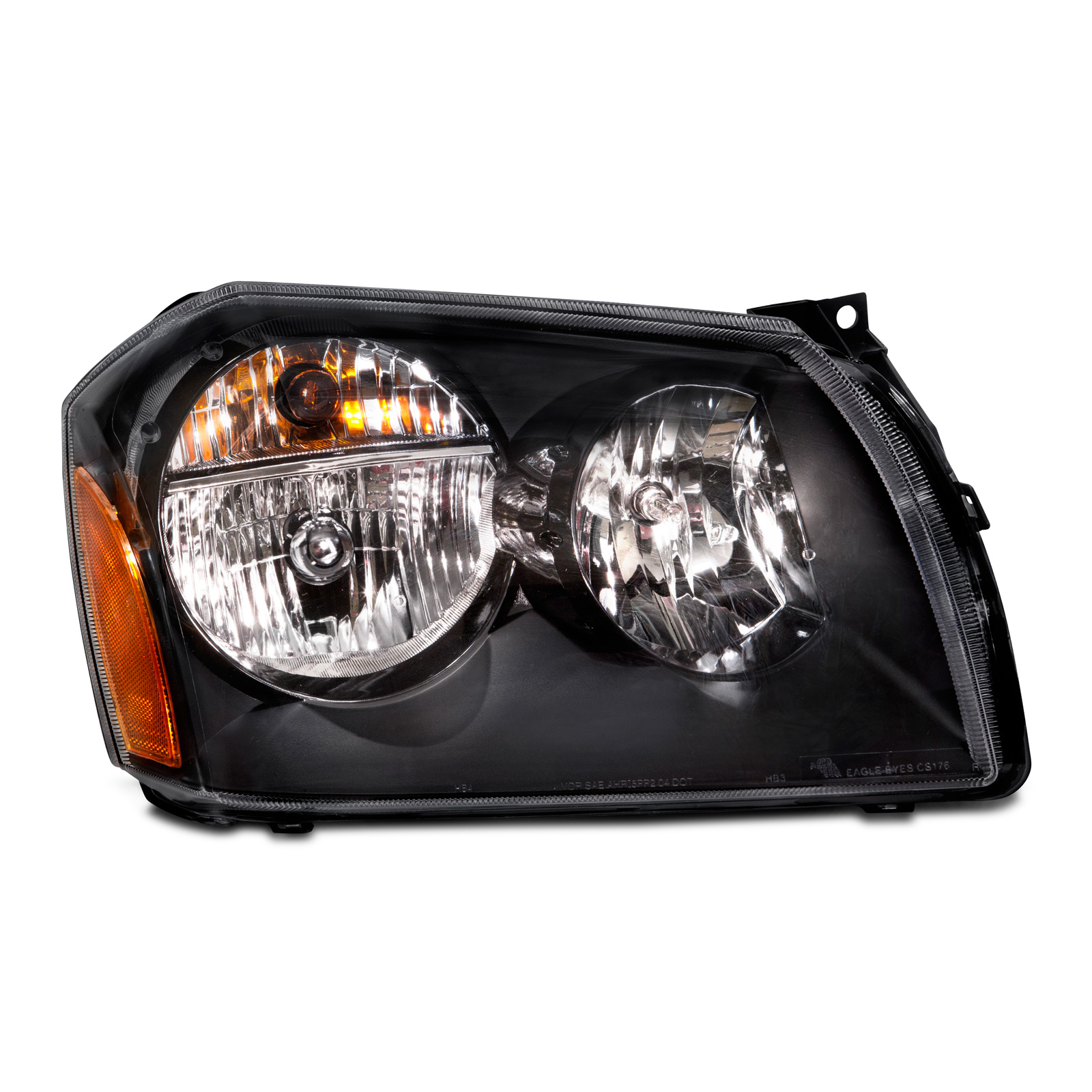 2005-2007 Dodge Magnum Black Passenger Side Halogen Headlight